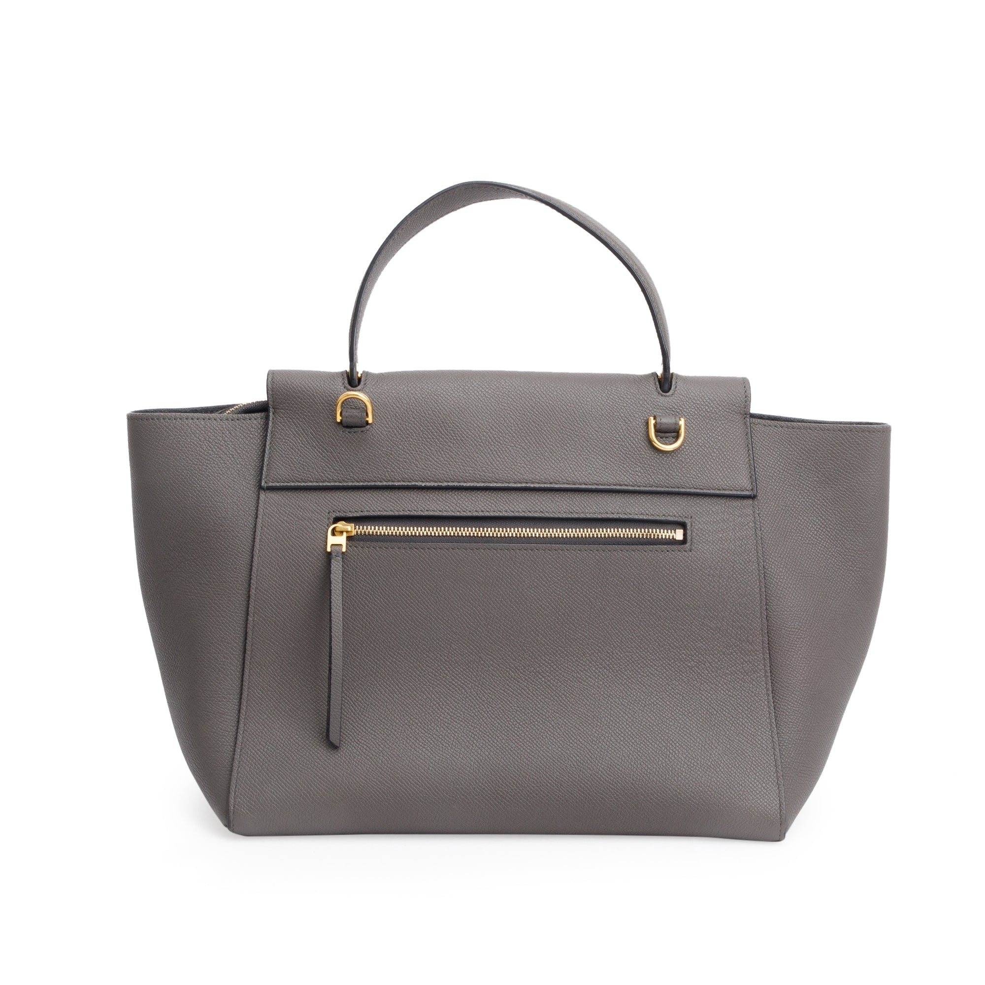 Celine Grey Grained Calfskin Leather Mini Belt Bag