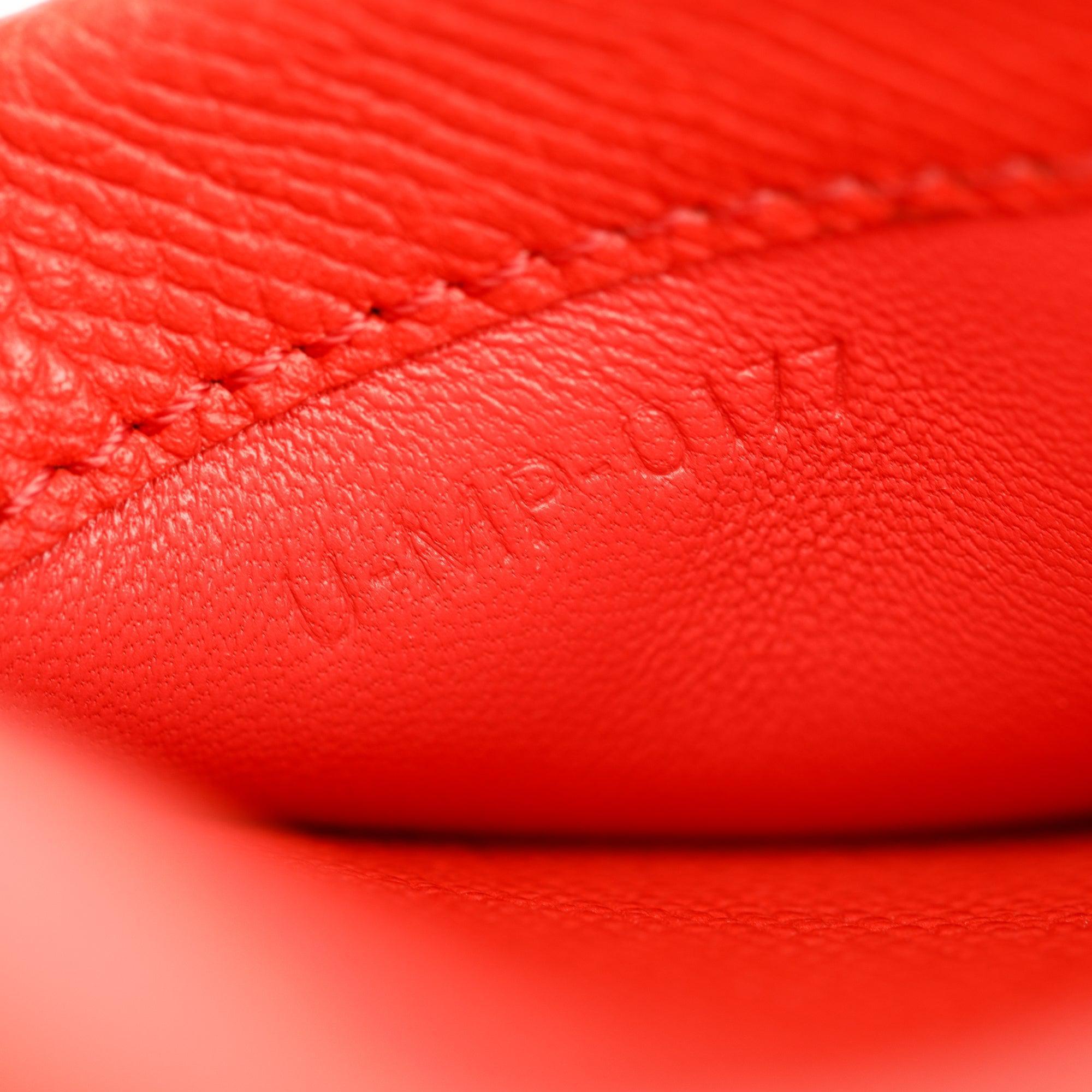 Celine Red Grained Leather Small Trotteur Crossbody Bag