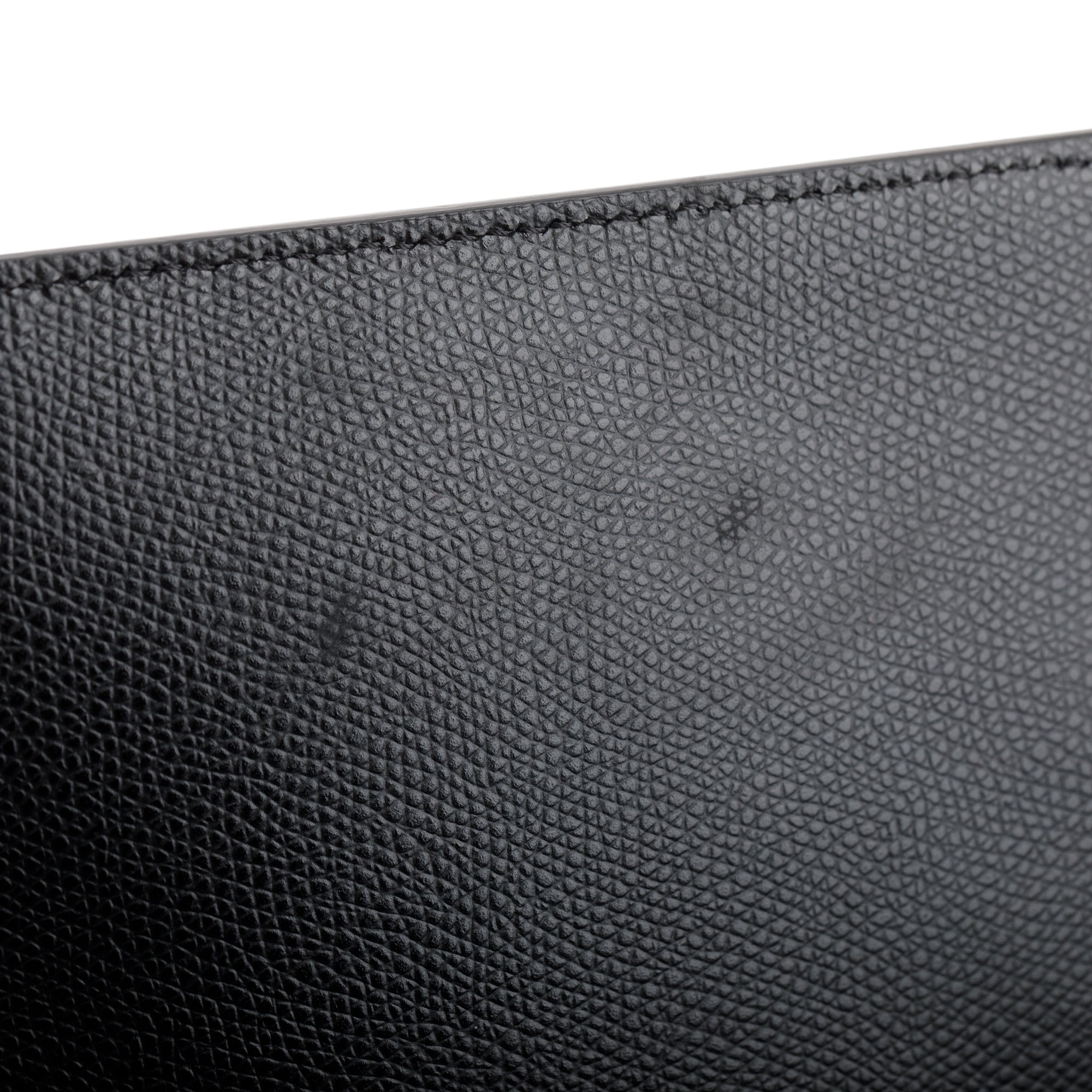 Celine Small Black Grained Calfskin Leather Vertical Cabas Tote w/ Strap