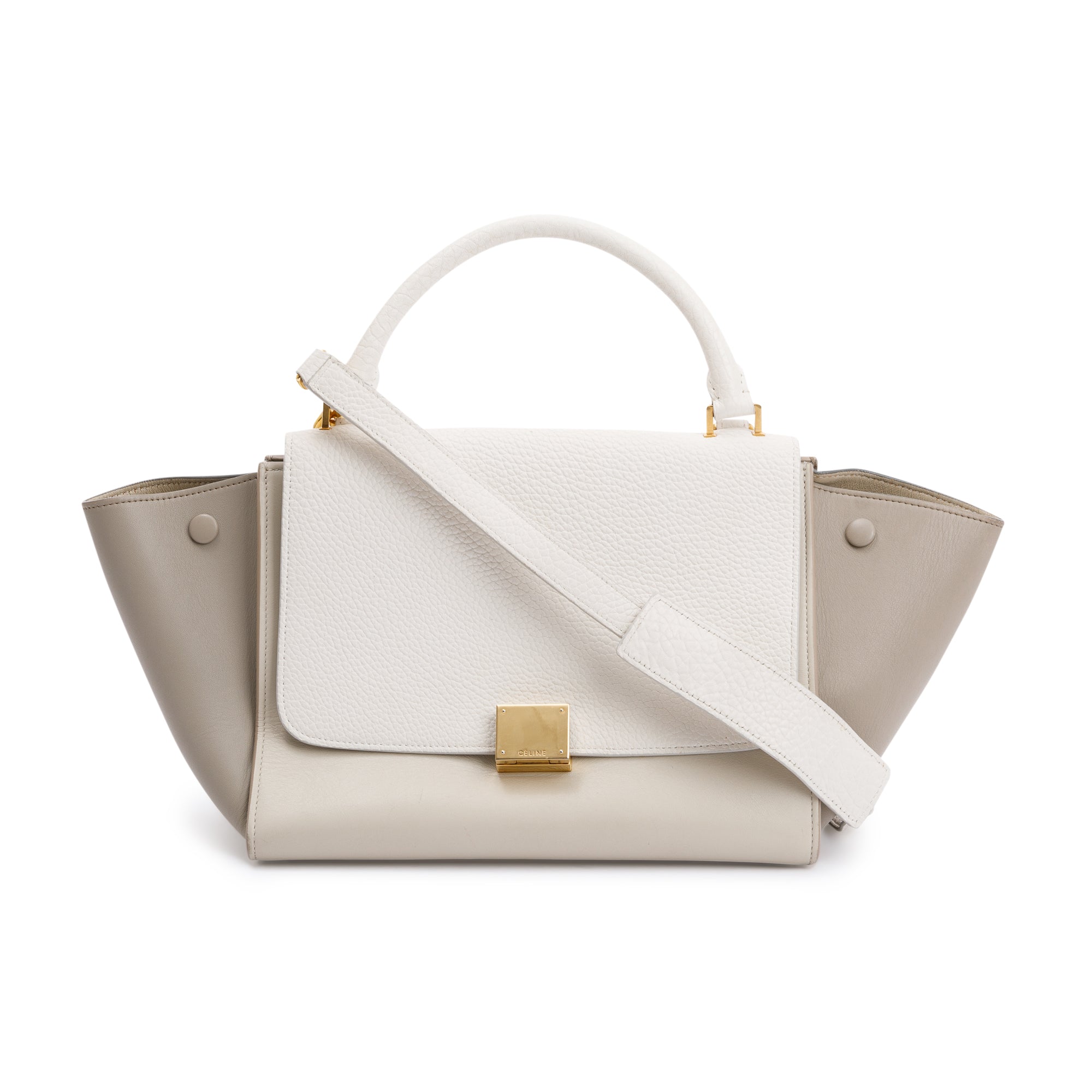 Celine Small Tricolor Leather Trapeze Bag