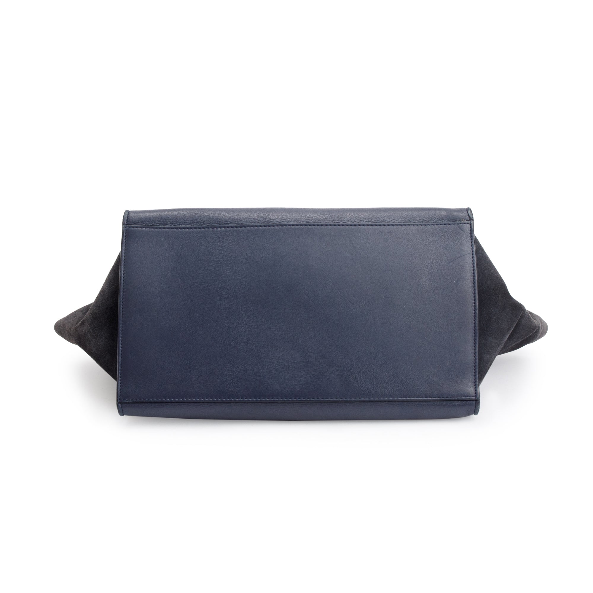 Celine Tricolor Calfskin Leather Suede Large Trapeze Bag