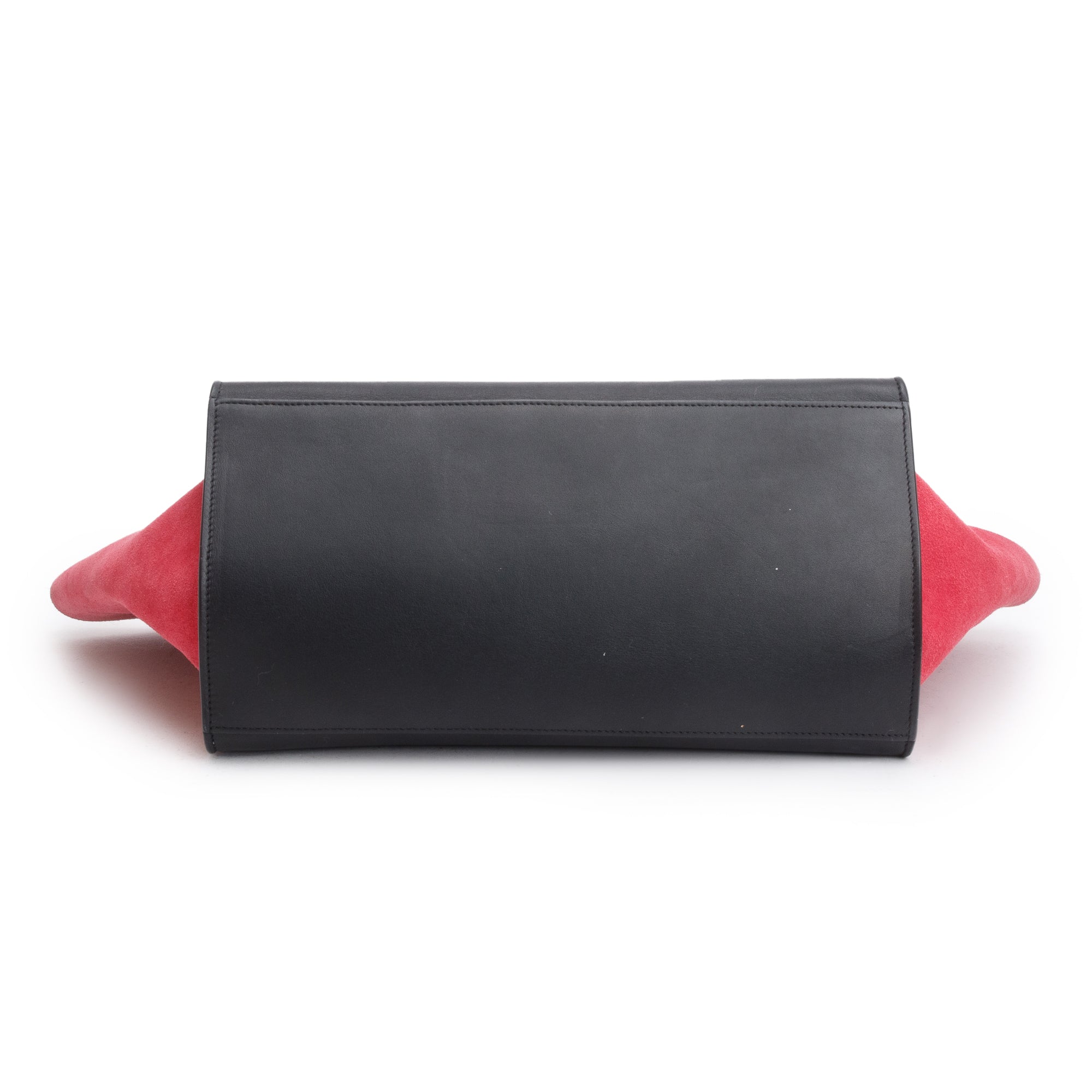 Celine Tricolor Calfskin Leather and Suede Medium Trapeze Bag w/ Strap