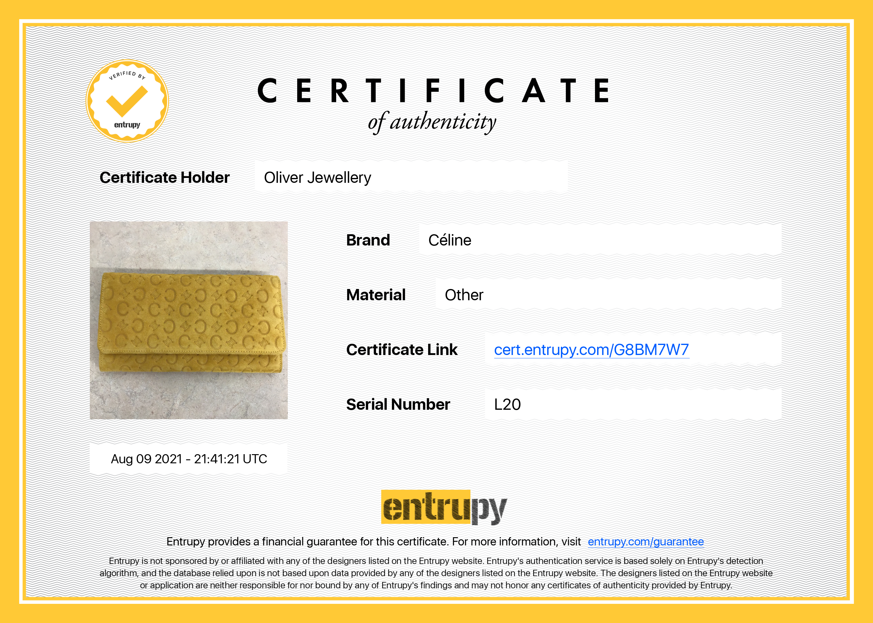 Celine Vintage Monogram Suede Wallet