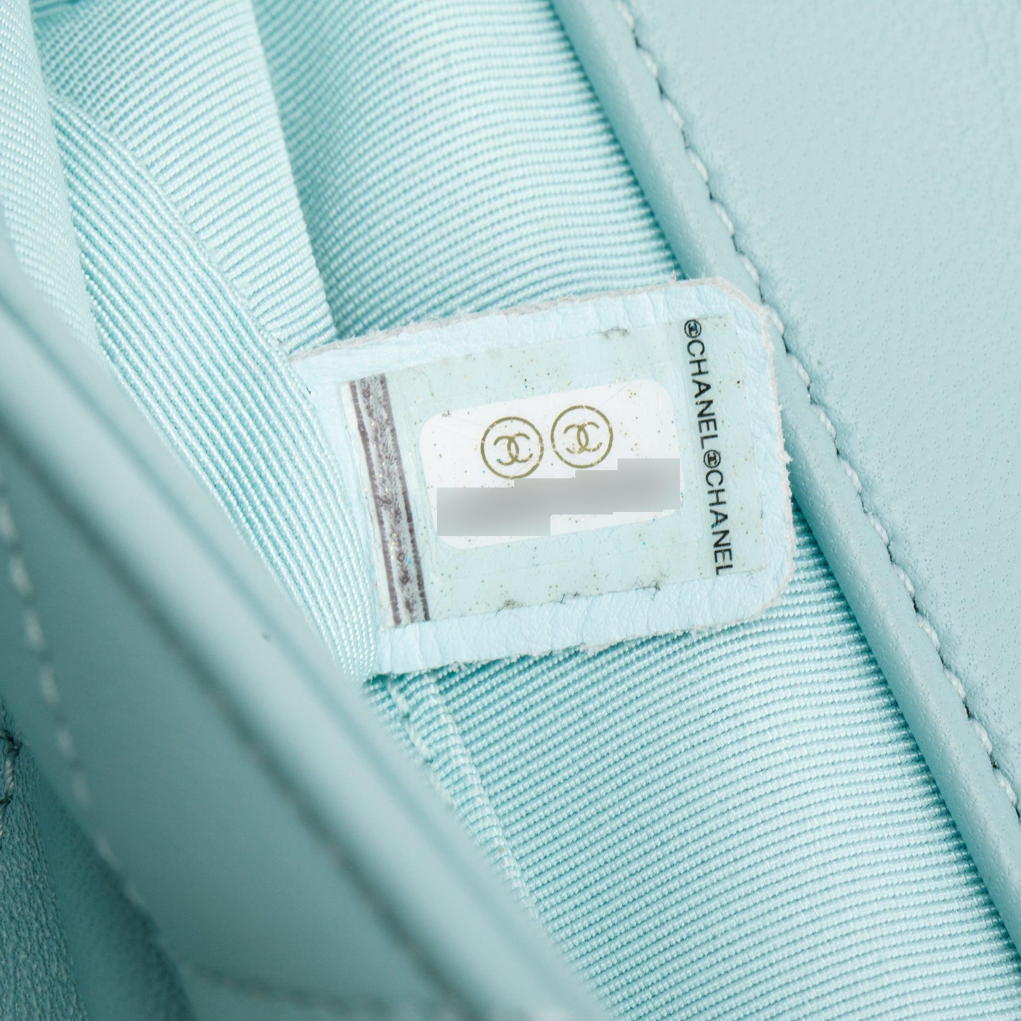 Chanel 2019 Teal Quilted Lambskin Leather Small In The Loop Flap Bag