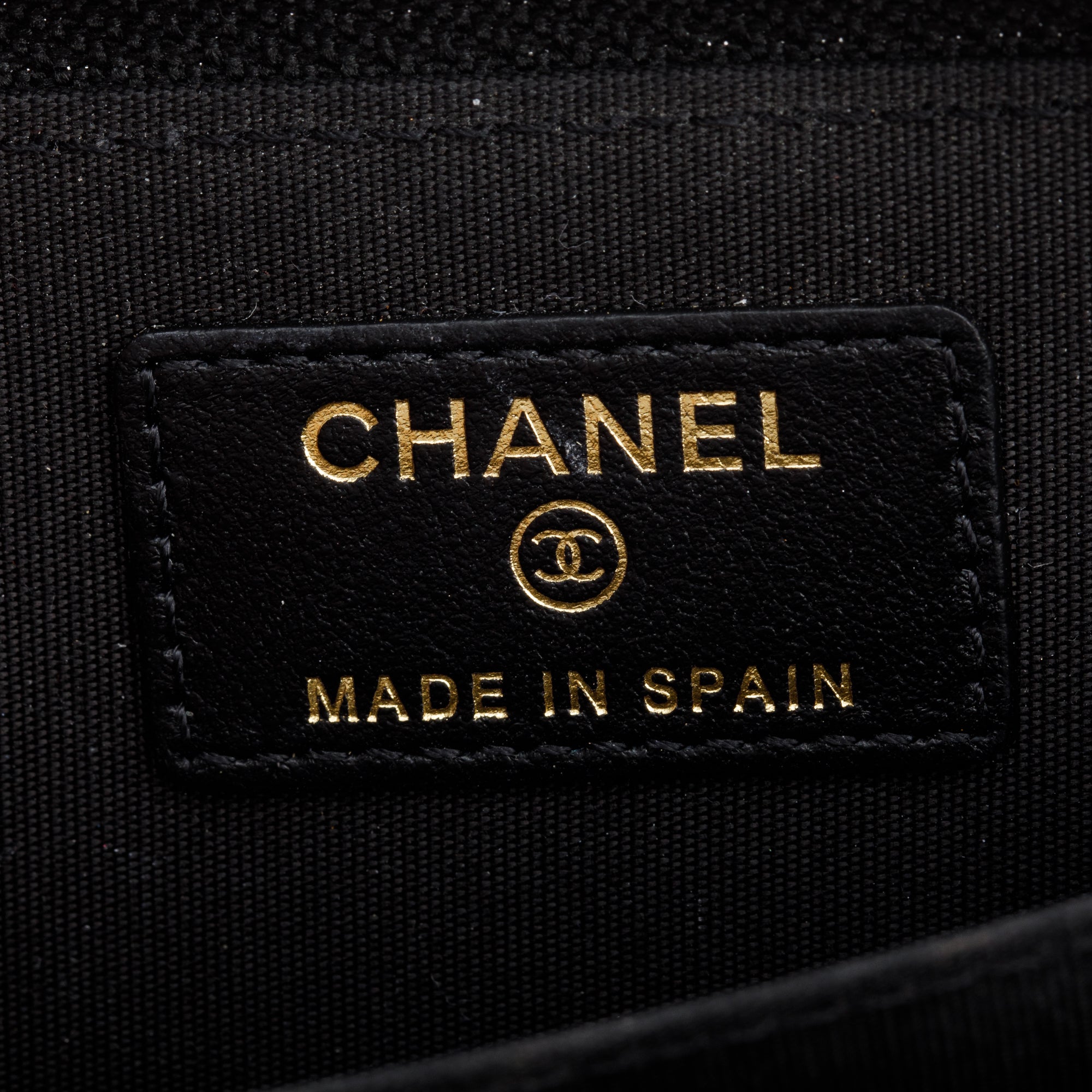 Chanel 2020 Black Caviar Leather Zip Around Boy Coin Purse w/ Box, Receipt & Authenticity Card