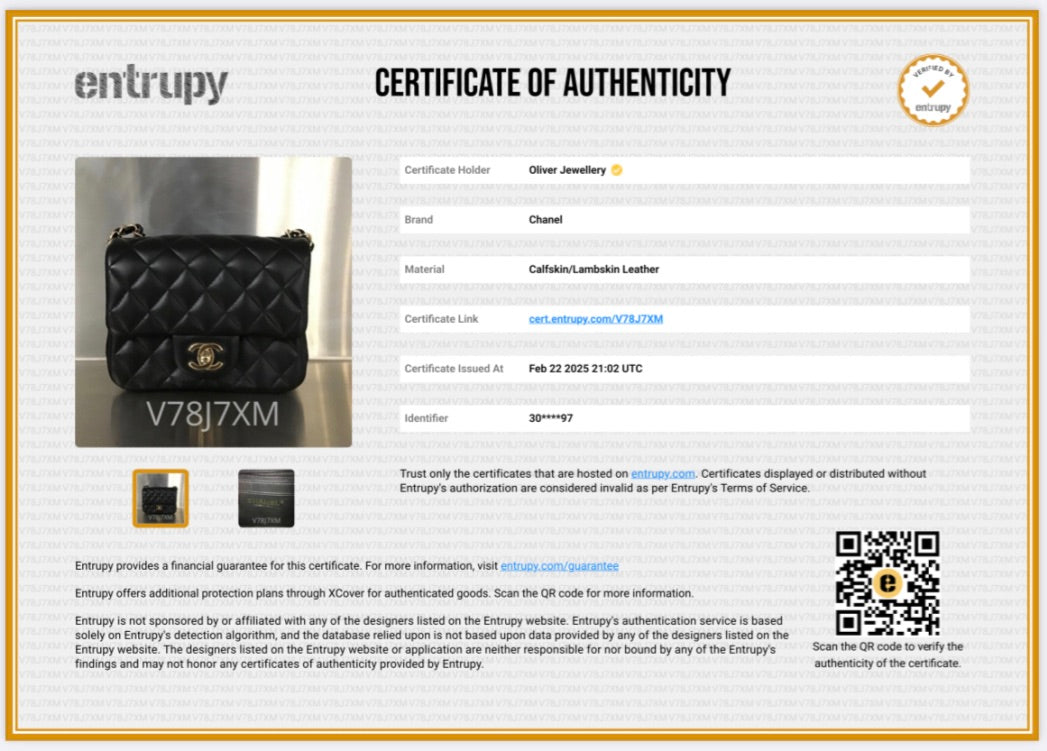 Chanel 2020 Black Quilted Lambskin Leather Classic Square Mini Flap Bag w/ Authenticity Card