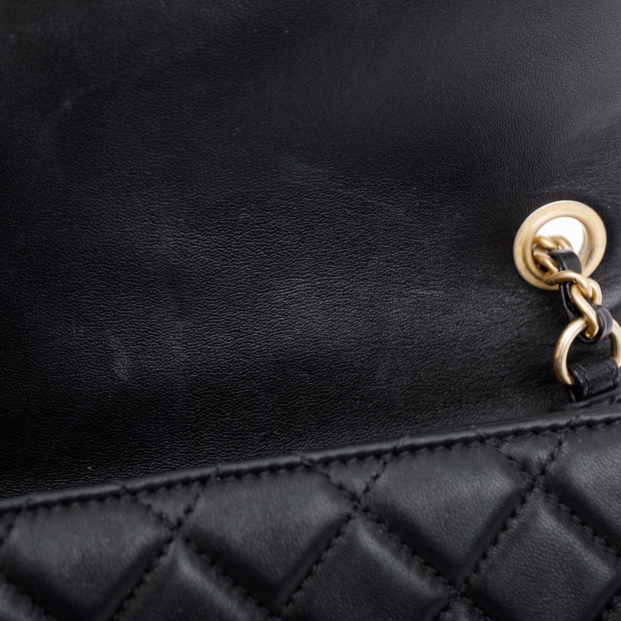 Chanel 2020 Black Quilted Lambskin Pearl Crush Square Mini Flap Bag w/ Authenticity Card