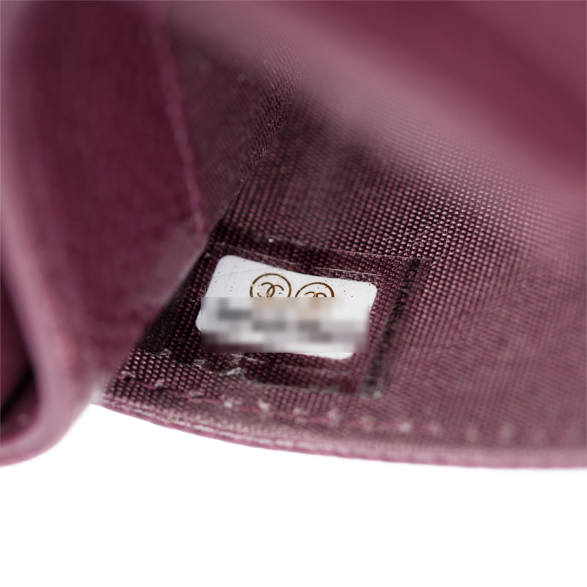 Chanel 2020 Burgundy Camellia Embossed Caviar Leather Classic Card Holder w/ Authenticity Card