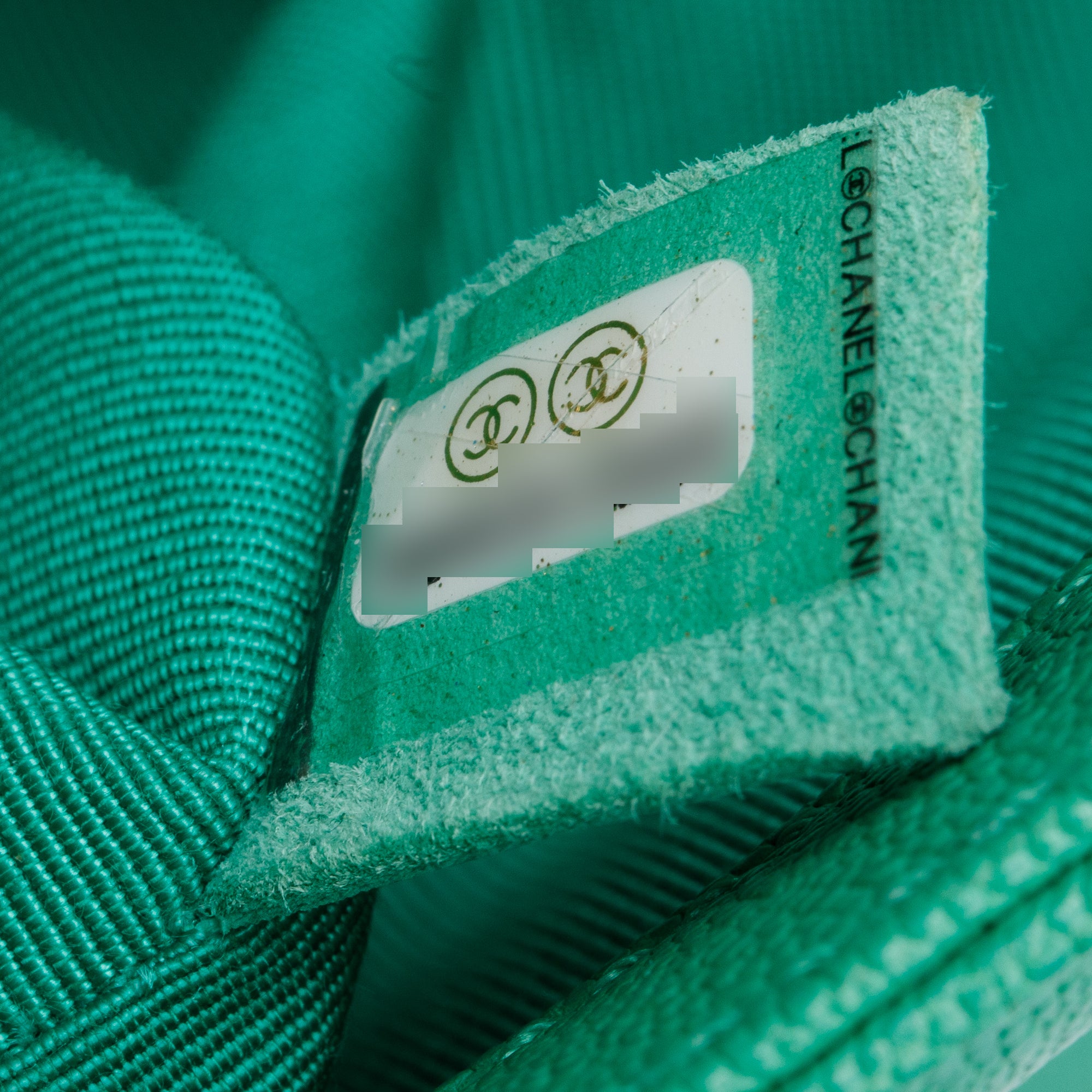 Chanel 2020 Green Quilted Caviar Leather Medium Boy Bag w/ Box, Receipt & Authenticity Card