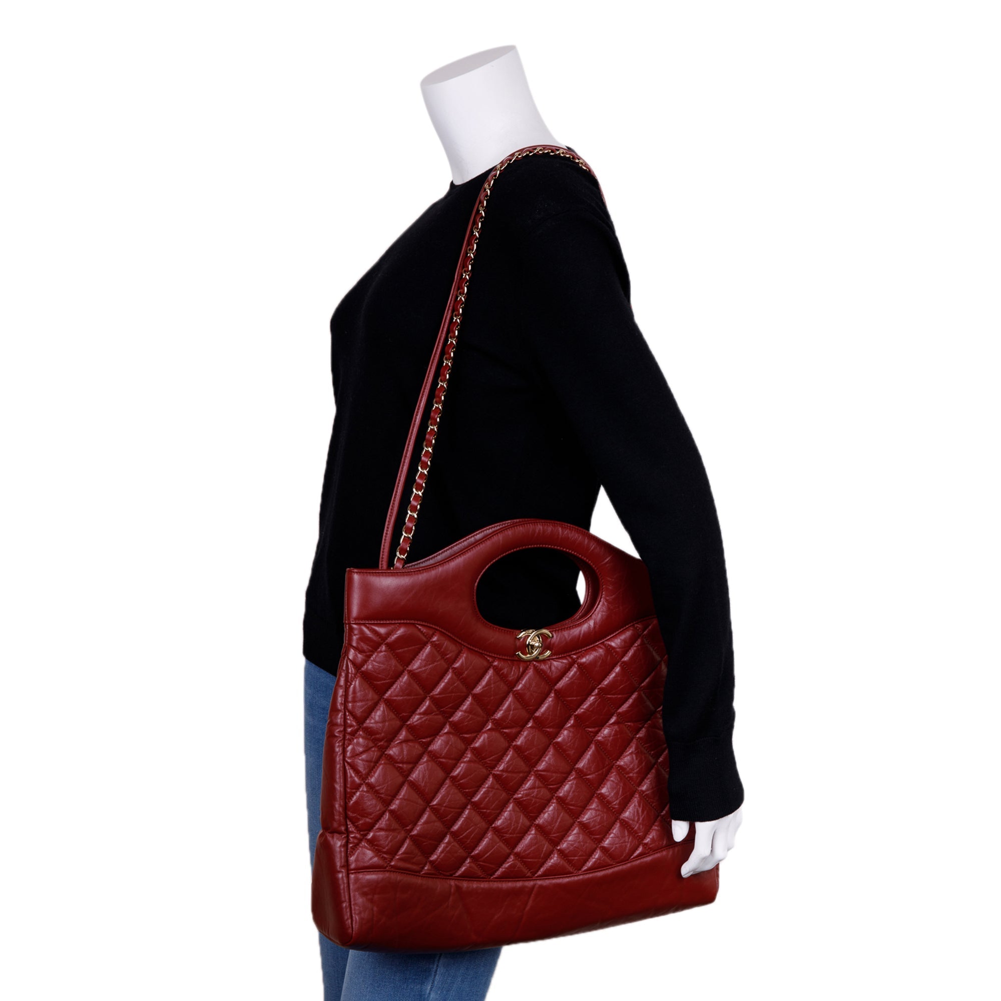 Chanel 2020 Large Quilted 31 Shopping Tote w/ Authenticity Card