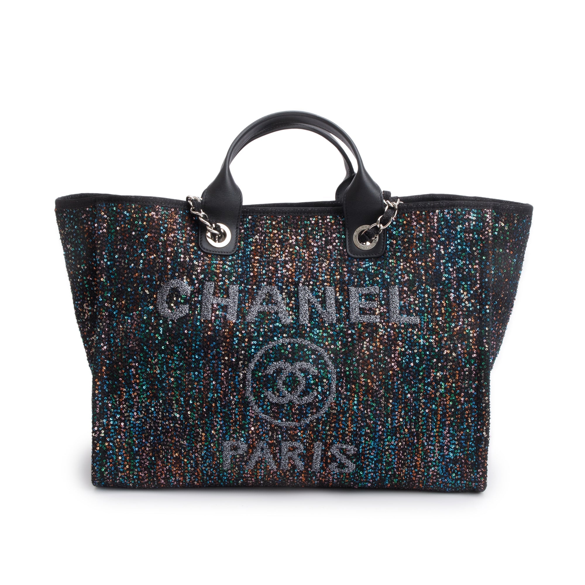 Chanel 2020 Medium Sequin Deauville Tote w/ Authenticity Card
