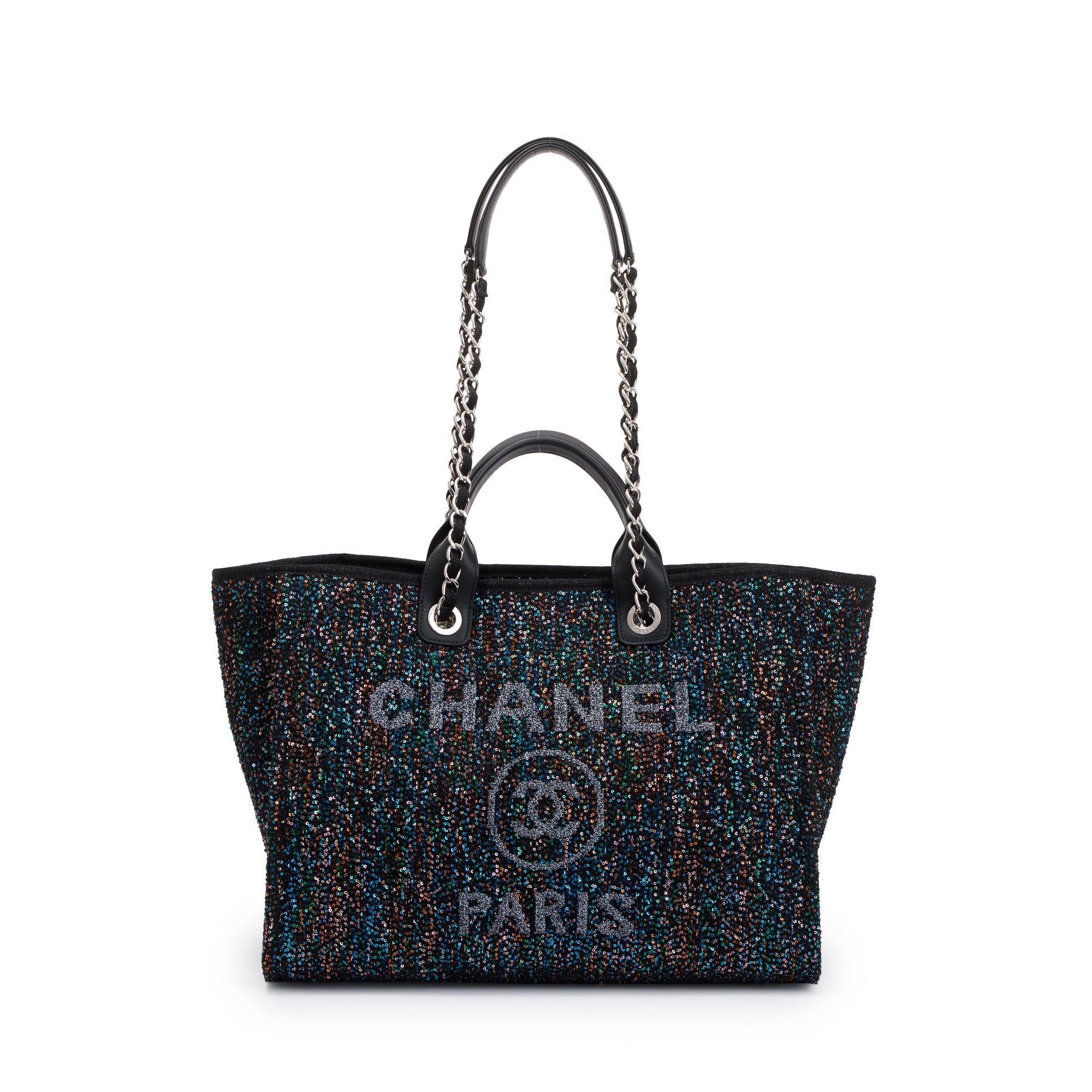 Chanel 2020 Medium Sequin Deauville Tote w/ Authenticity Card