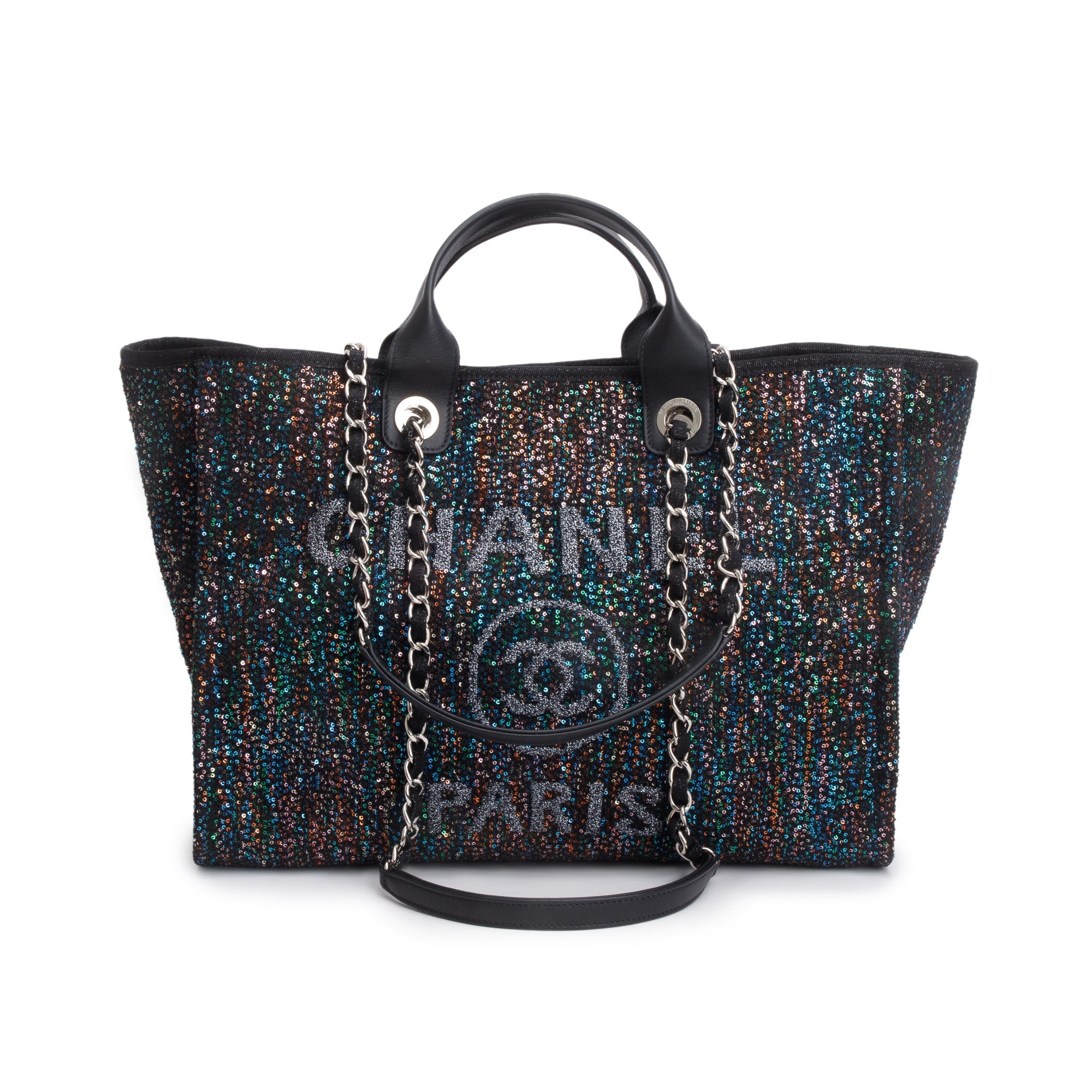 Chanel 2020 Medium Sequin Deauville Tote w/ Authenticity Card