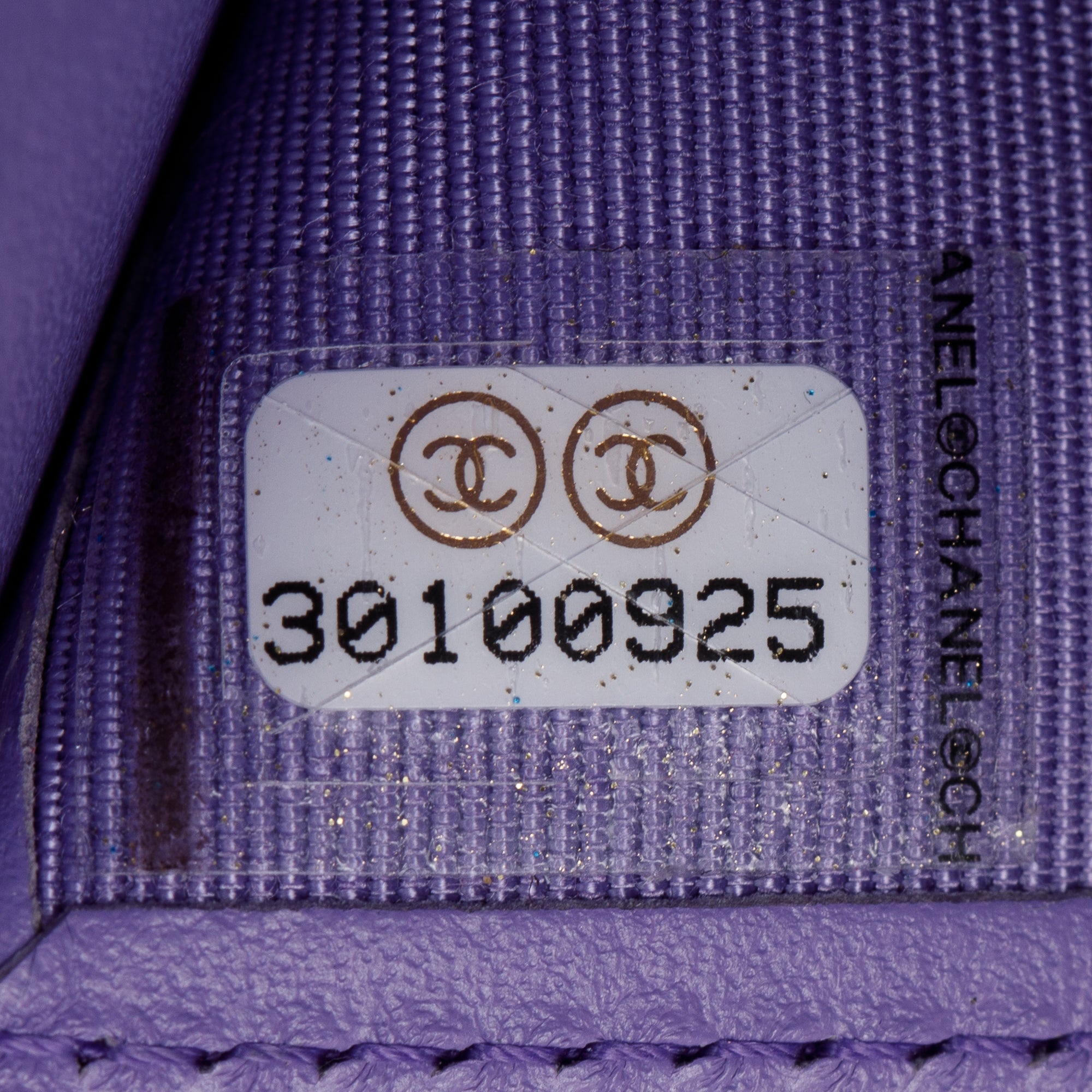 Chanel 2020 Purple Caviar Compact Wallet w/ Box & Authenticity Card