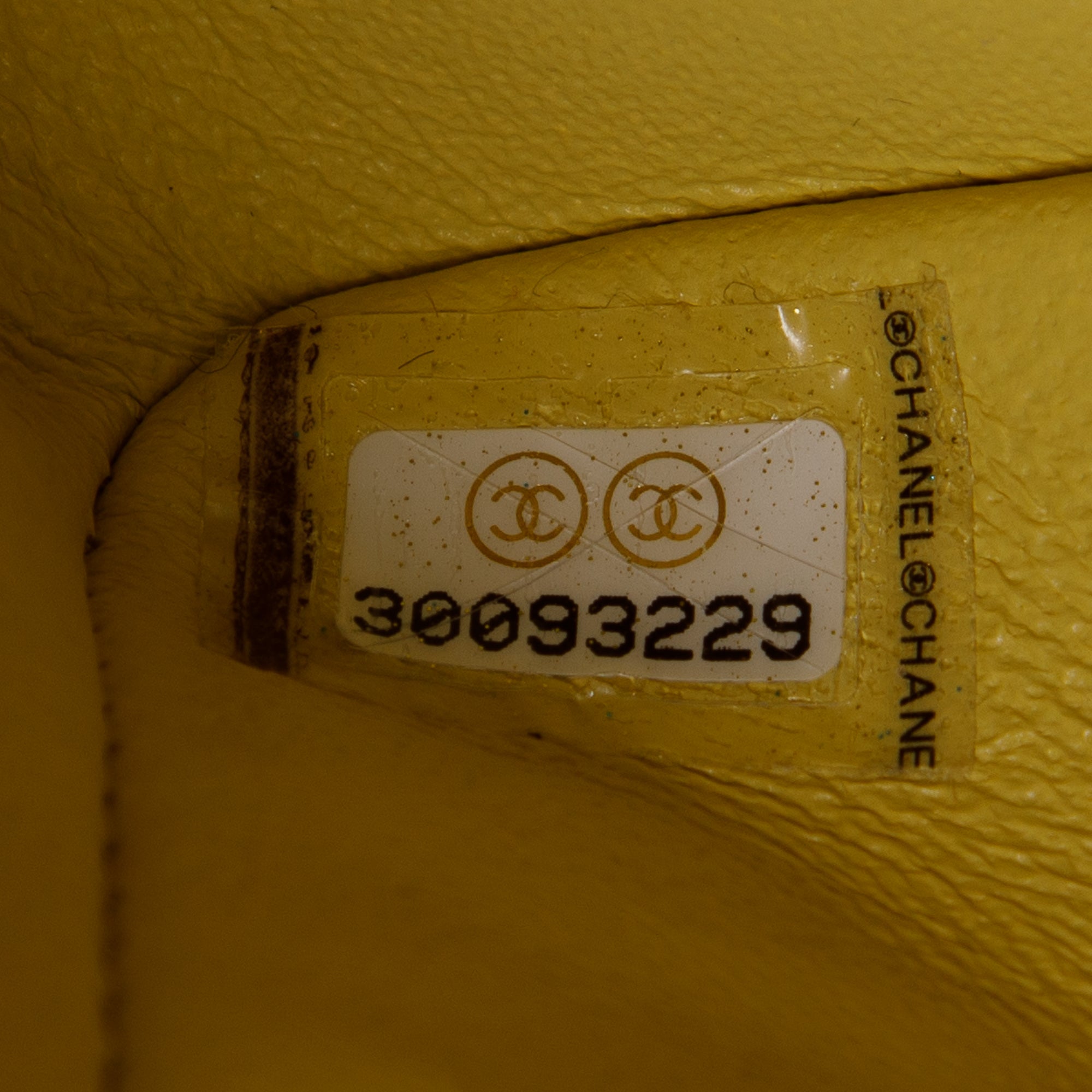 Chanel 2020 Yellow Caviar Classic Medium Double Flap Bag w/ Authenticity Card