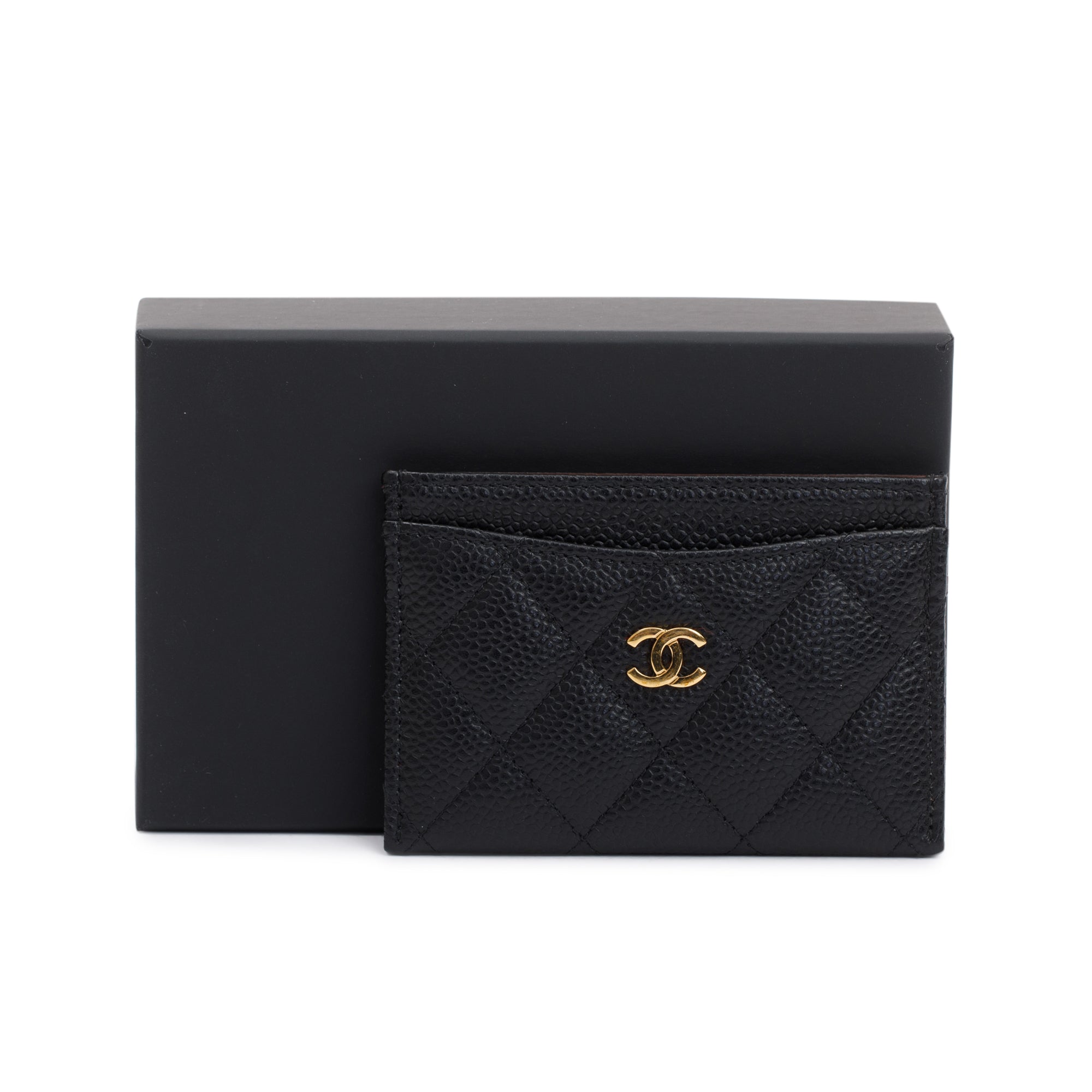 Chanel 2021 Black Caviar Leather Classic Card Holder w/ Box, Receipt & Authenticity Card