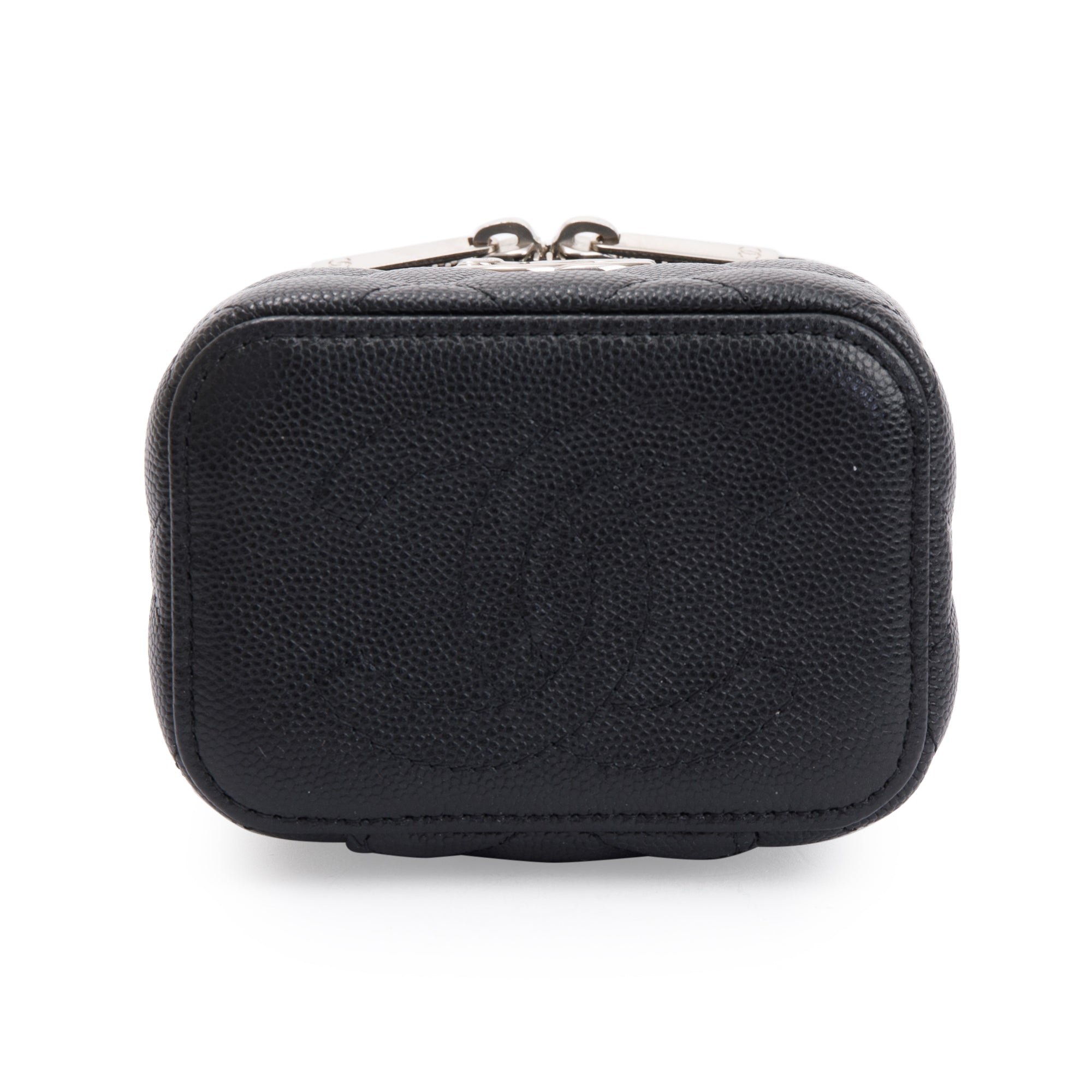 Chanel 2021 Black Caviar Leather Mini Coco Vanity Case w/ Box & Authenticity Card