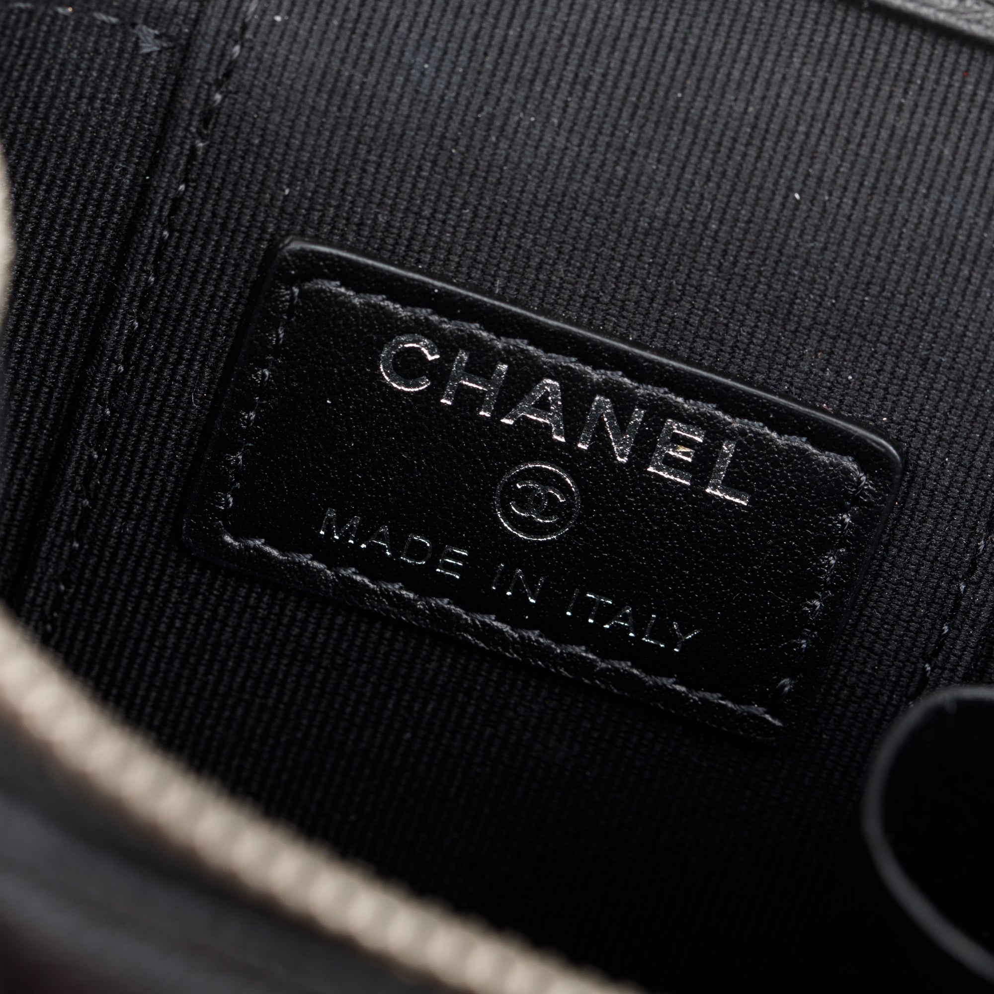 Chanel 2021 Black Caviar Leather Mini Coco Vanity Case w/ Box & Authenticity Card