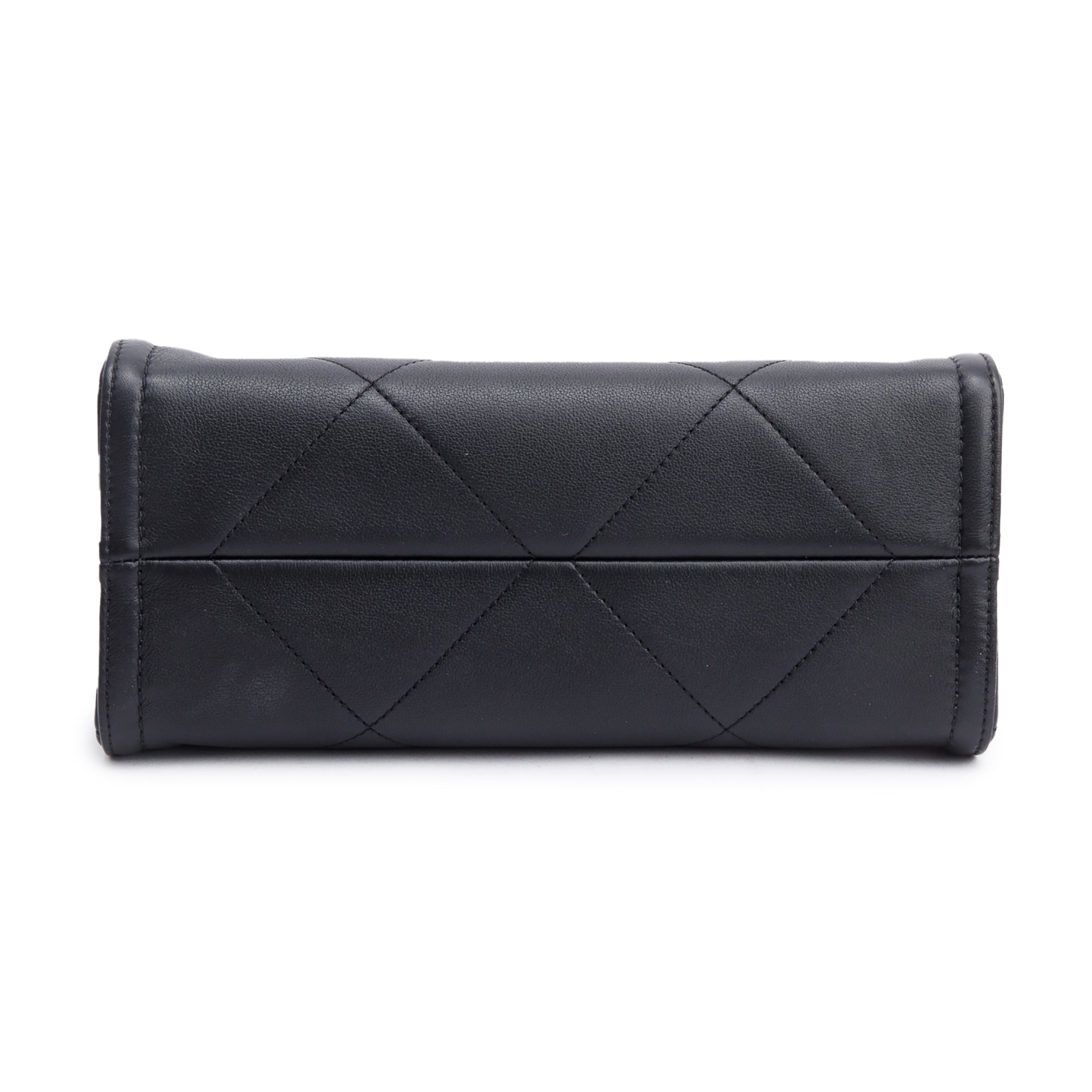 Chanel 2021 Black Quilted Matelasse Mini Shopper Tote w/ Box