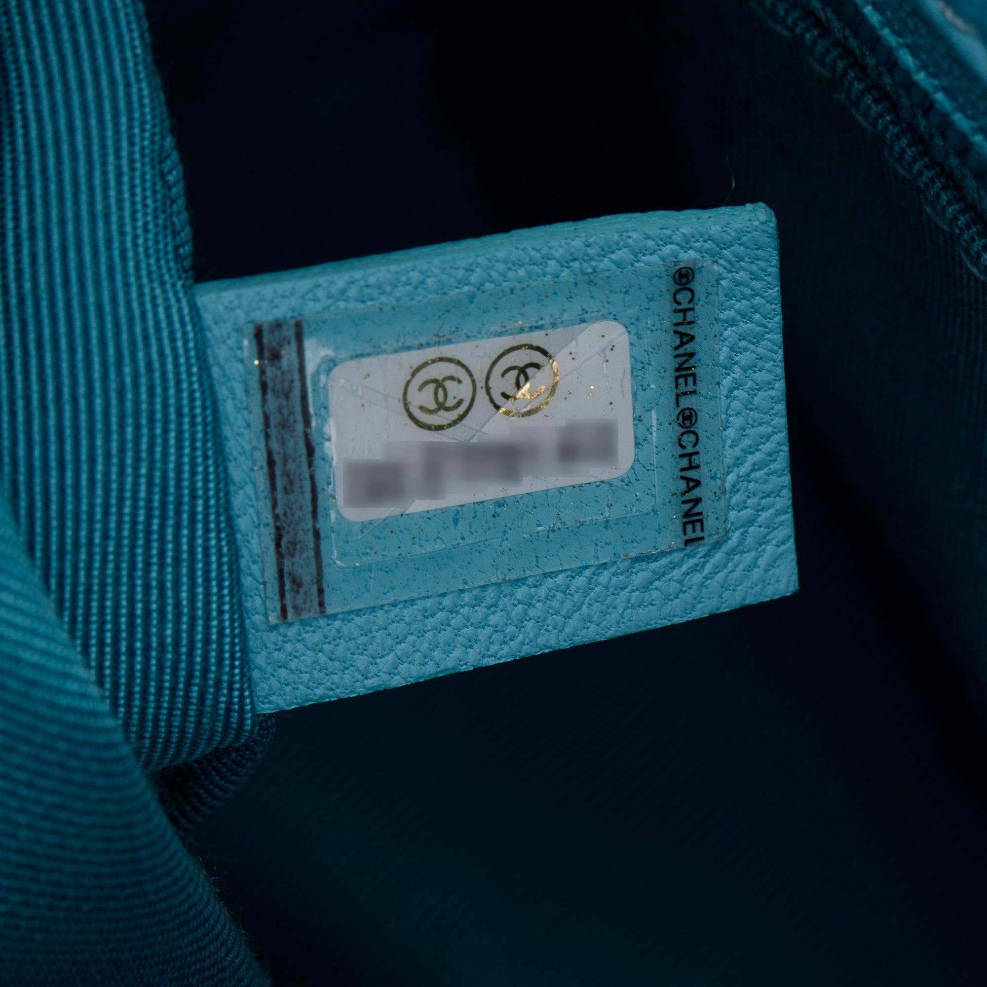 Chanel 2021 Light Blue Lambskin Leather Large 19 Flap Bag w/ Box, Receipt & Authenticity Card