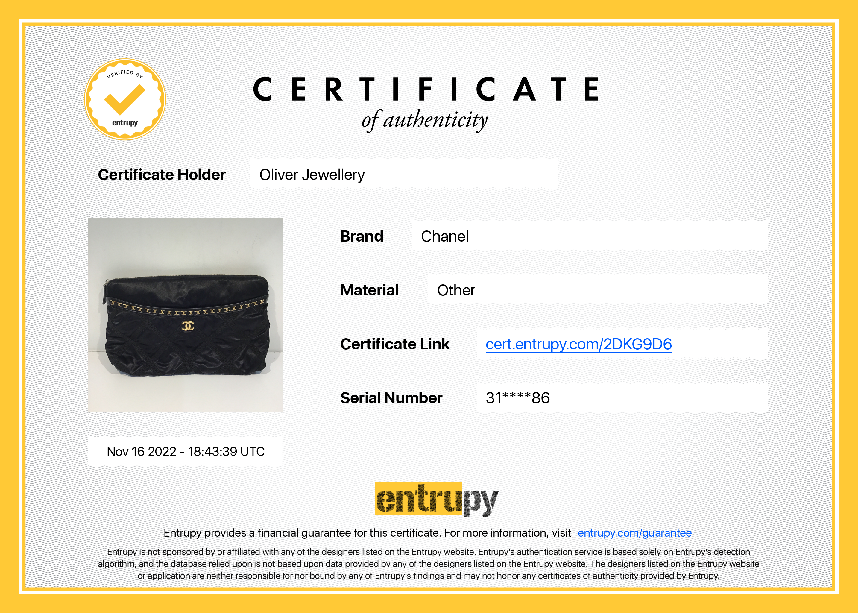 Chanel 2021 Nylon Grosgrain Lifestyle Pouch with Foldable Tote Bag