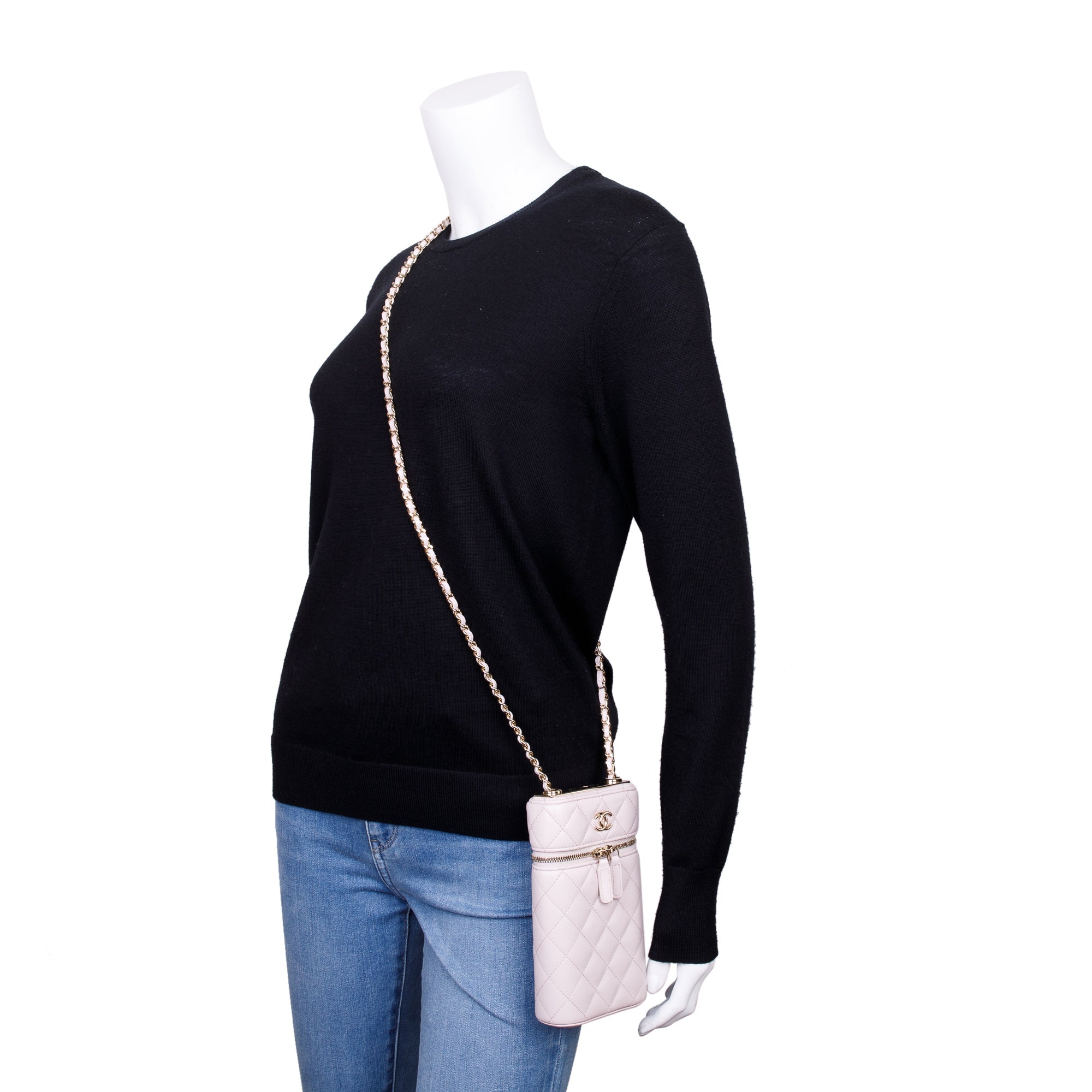 Chanel 2021 Pink Quilted Lambskin Leather Trendy CC Phone Holder Crossbody w/ Authenticity Card