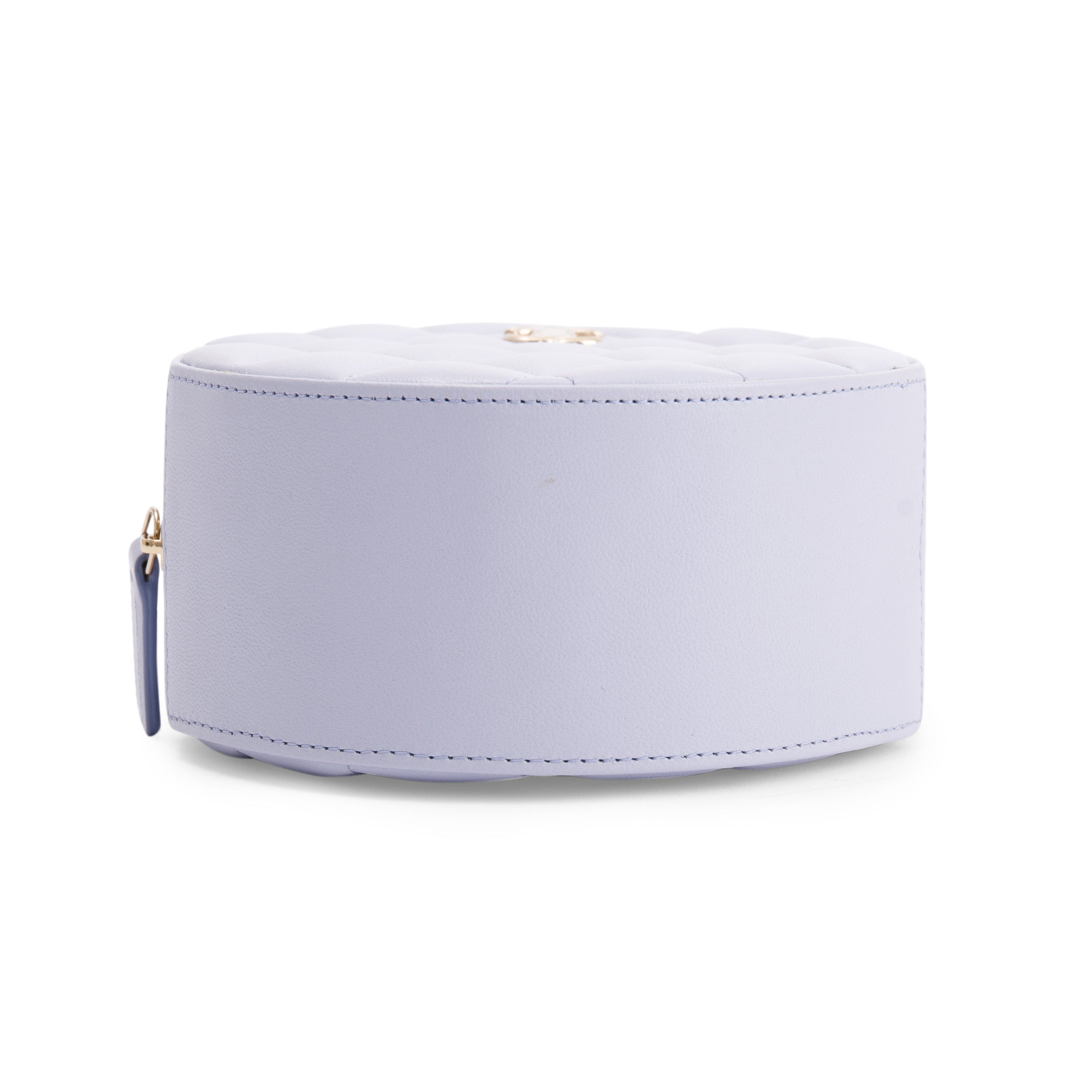 Chanel 2021 Purple Lambskin Bow Strap Round Chain Clutch w/ Box & Authenticity Card