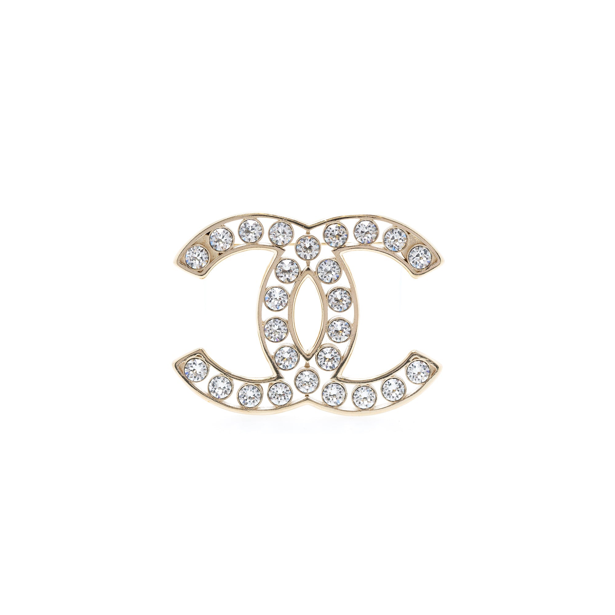 Chanel 2021 Strass CC Brooch w/ Box