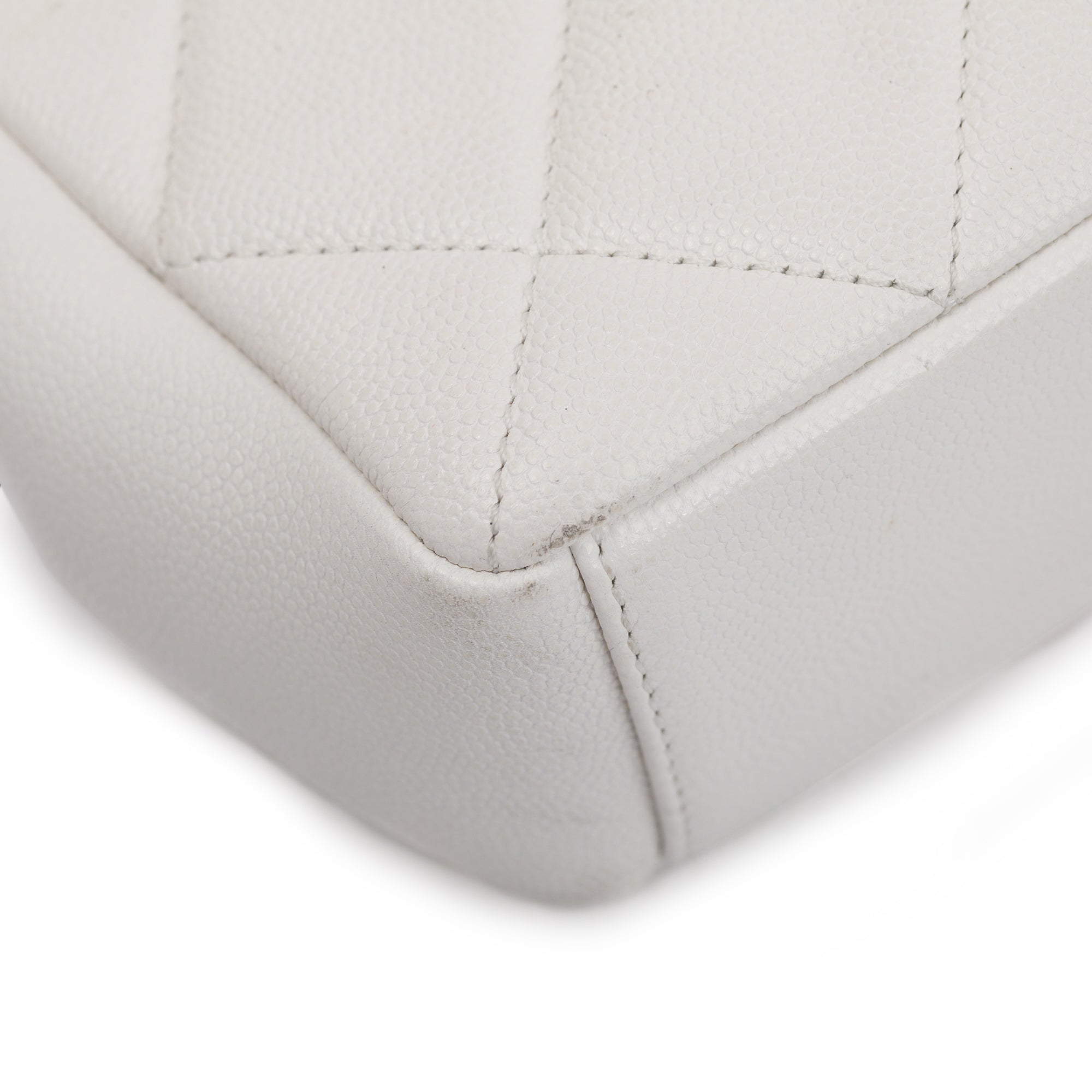 Chanel 2021 White Caviar Leather Small My Everything Flap Bag w/ Box