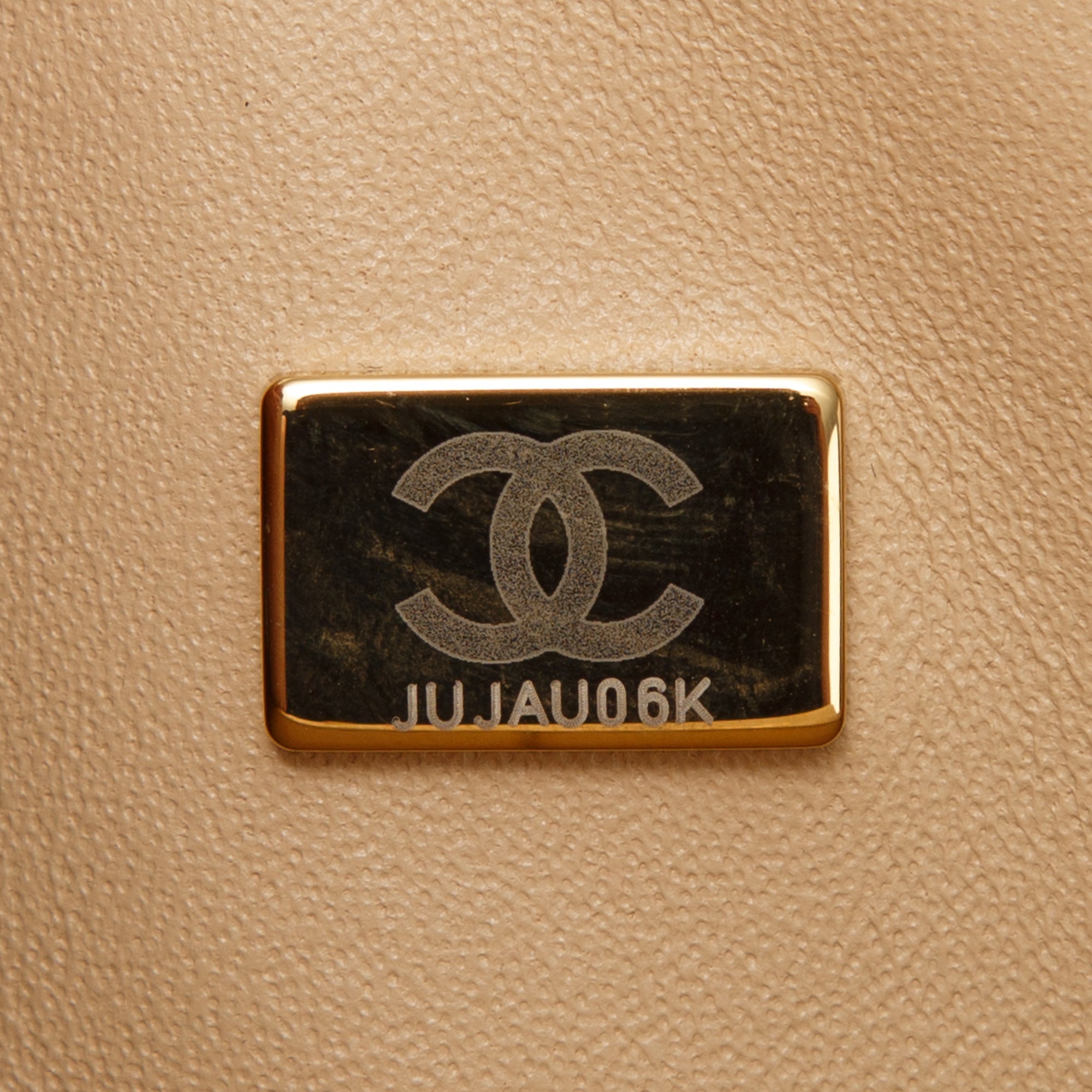 Chanel 2022 Beige Lambskin Classic Medium Double Flap Bag w/ Box & Receipt