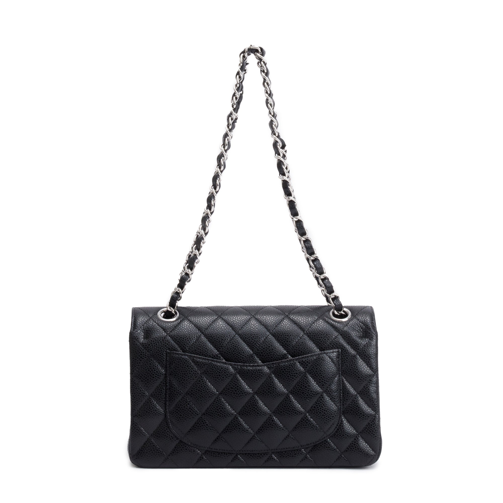 Chanel 2022 Black Caviar Classic Small Double Flap Bag w/ Box