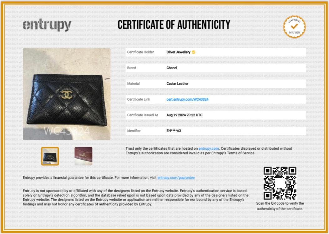 Chanel 2022 Black Caviar Leather Classic Card Holder