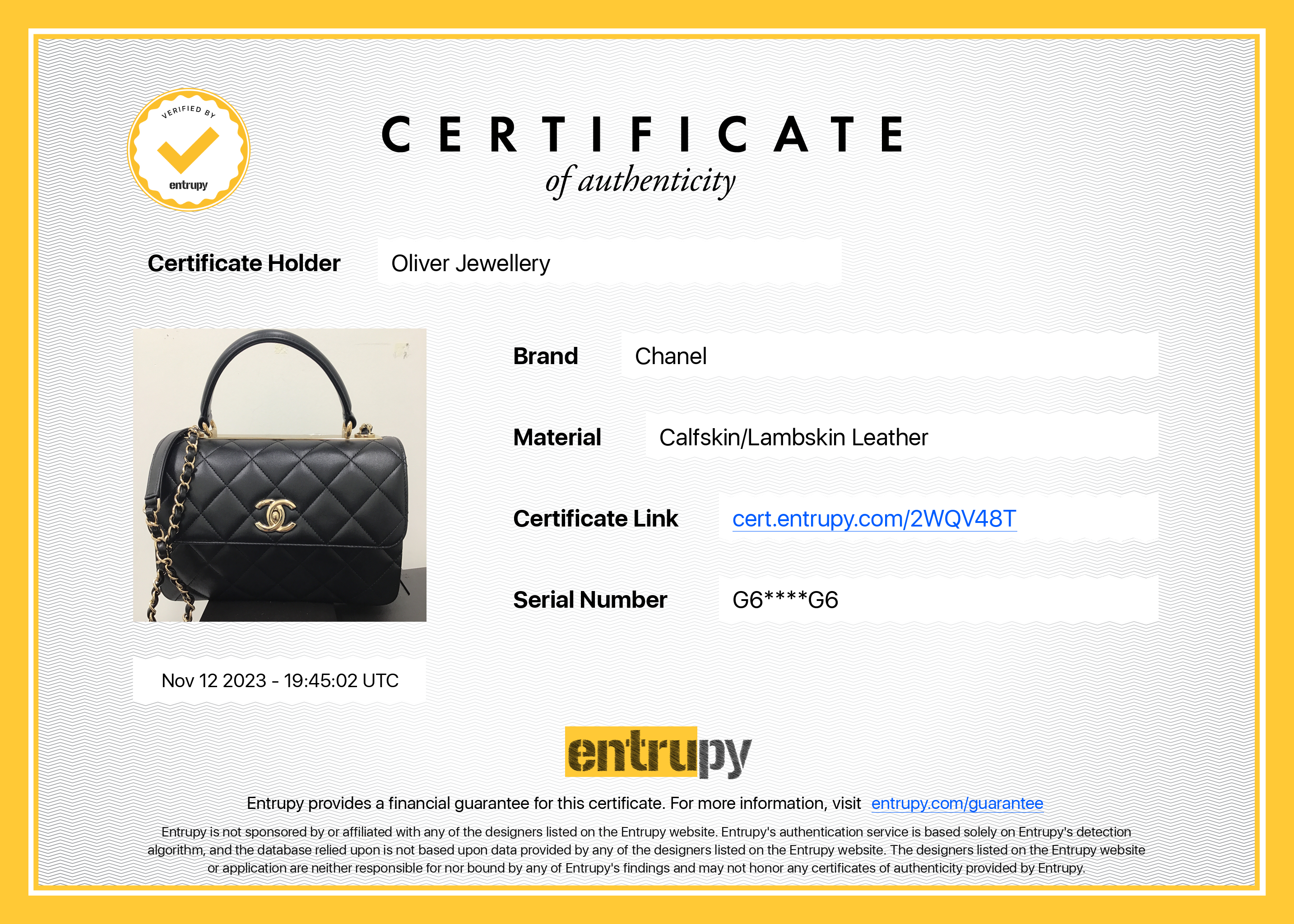 Chanel 2022 Black Lambskin Trendy CC Small Top Handle Flap Bag