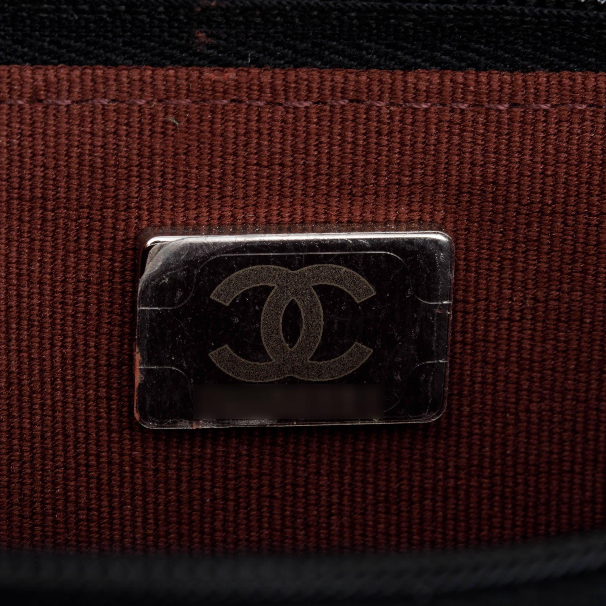 Chanel 2022 Black Quilted Caviar Leather Classic Wallet on Chain
