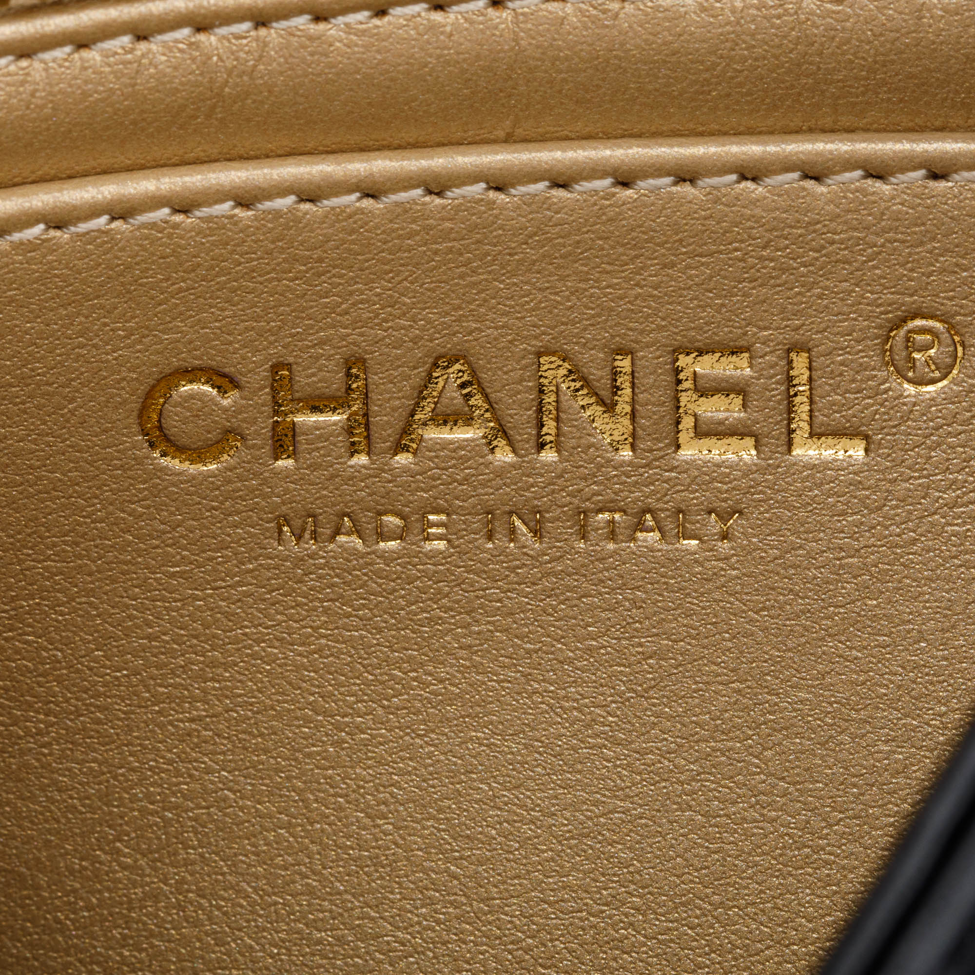 Chanel 2022 Black Quilted Lambskin Pearl Crush Square Mini Flap Bag