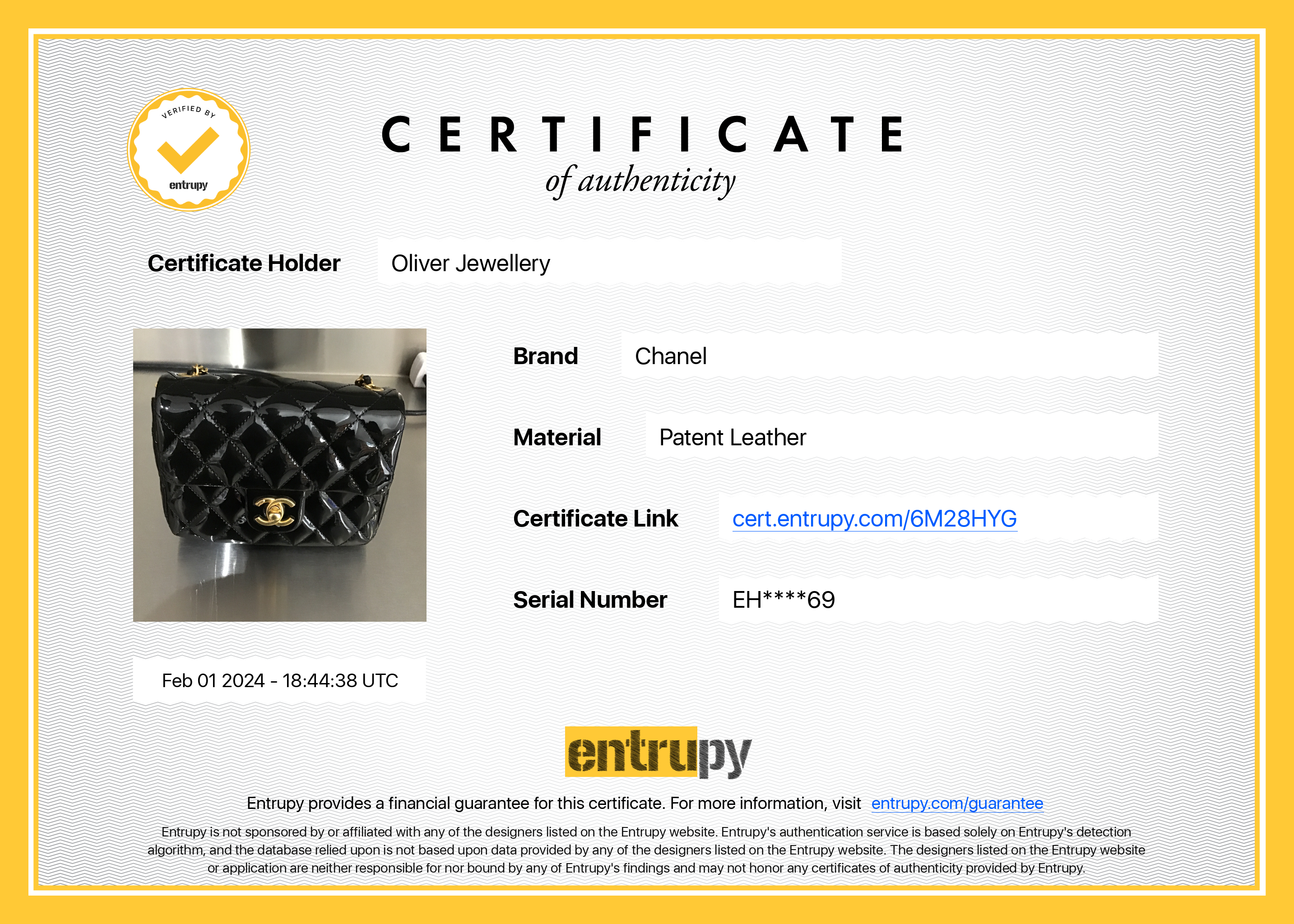 Chanel 2022 Black Quilted Patent Leather Coco De Toi Heart Square Mini Flap Bag w/ Box