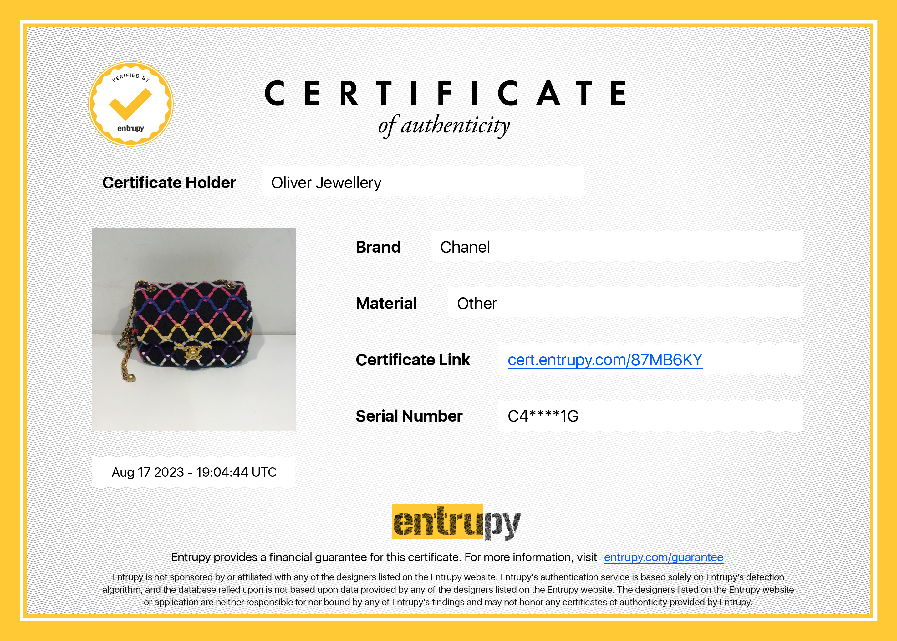 Chanel 2022 Diamond Threaded Tweed CC Pearl Crush Square Mini Flap Bag