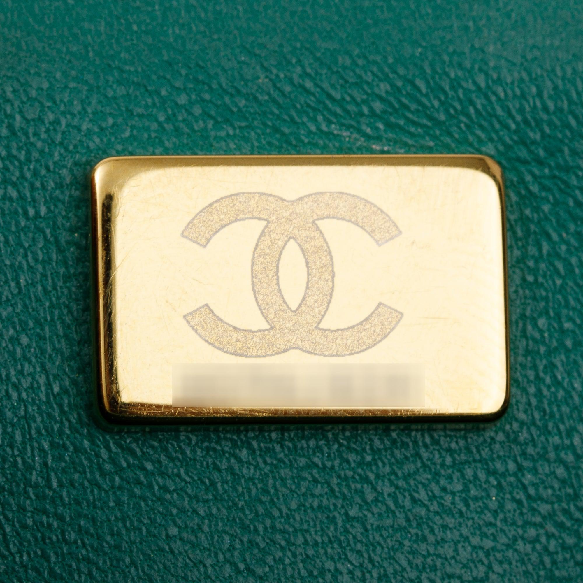 Chanel 2022 Green Aged Calfskin Leather Mini 2.55 Reissue Flap Bag
