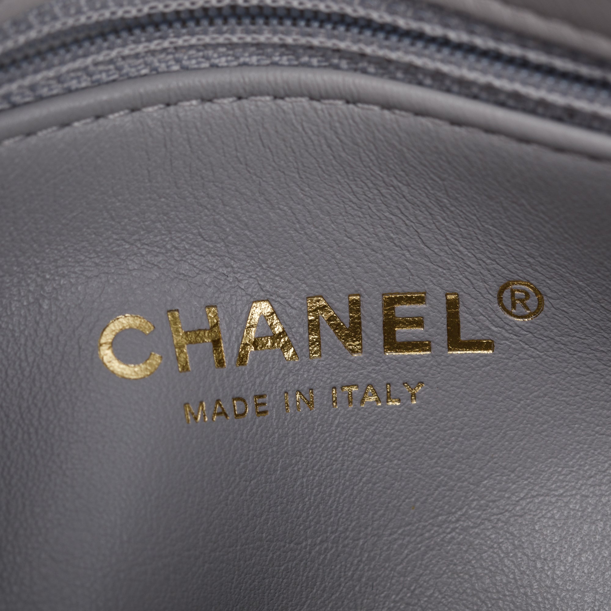 Chanel 2022 Grey Quilted Lambskin Leather Small Color Match Flap Bag W/ Receipt