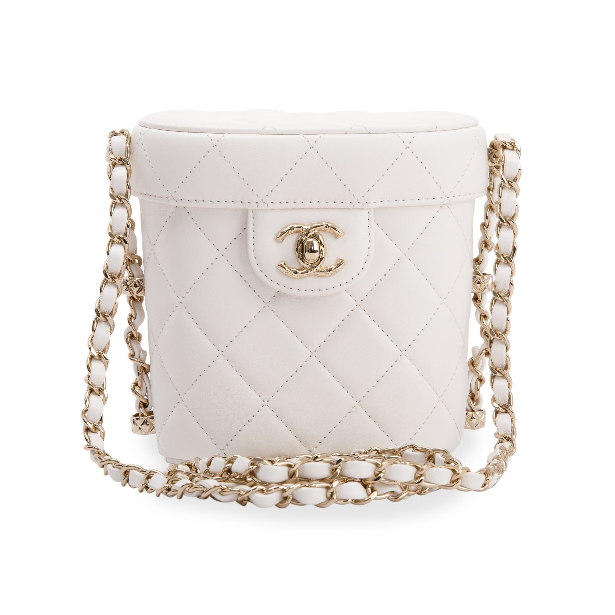 Chanel 2022 Lambskin Leather Small Vanity Case w/ Box