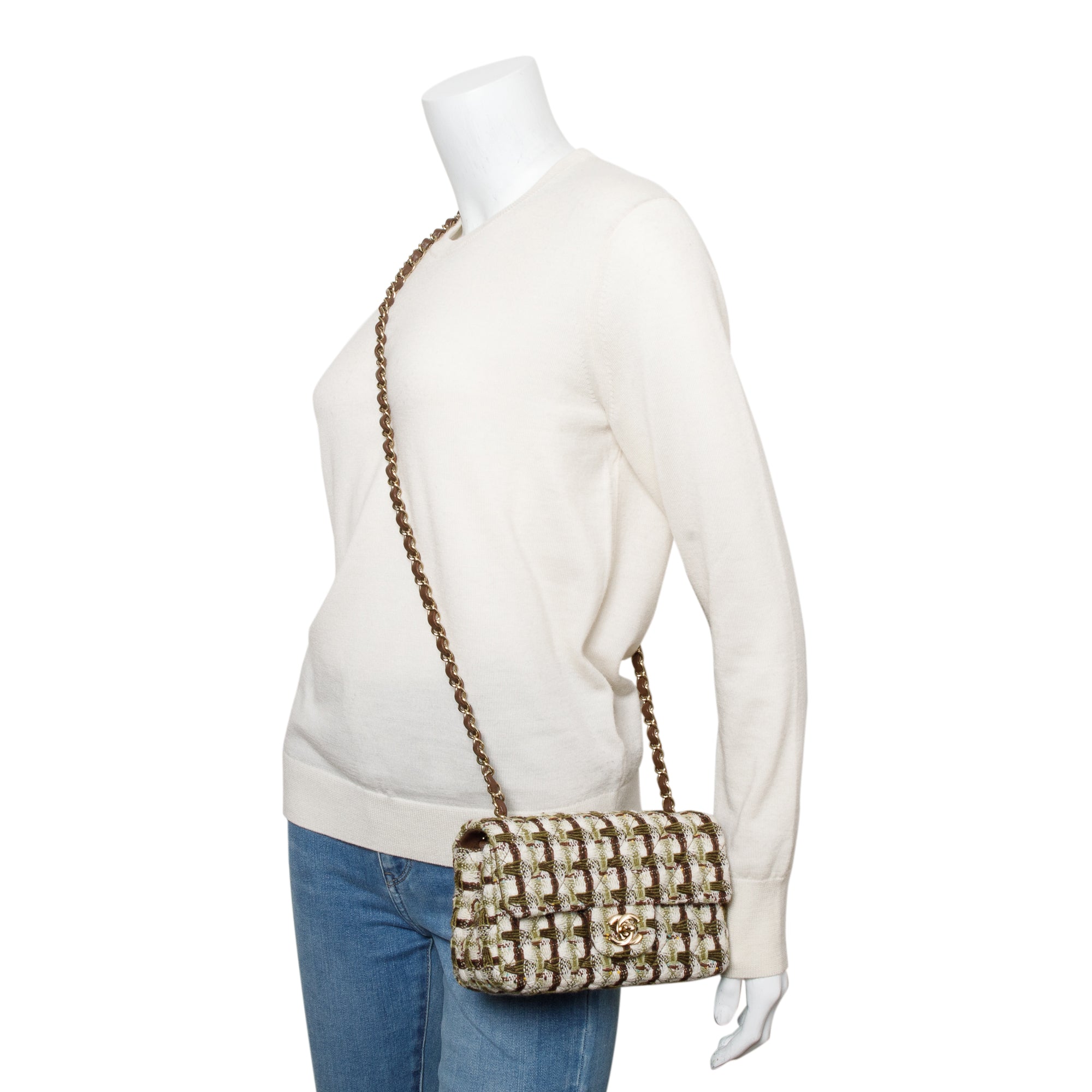 Chanel 2022 Multicolor Tweed Classic Mini Rectangular Flap Bag w/ Box