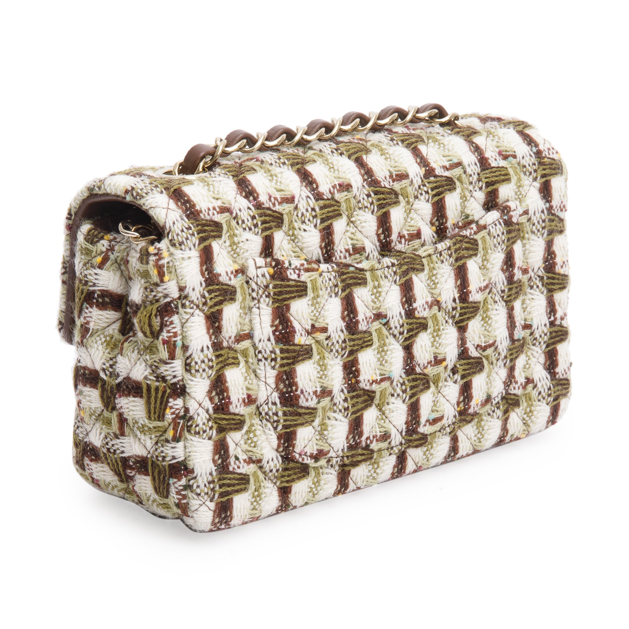 Chanel 2022 Multicolor Tweed Classic Mini Rectangular Flap Bag w/ Box