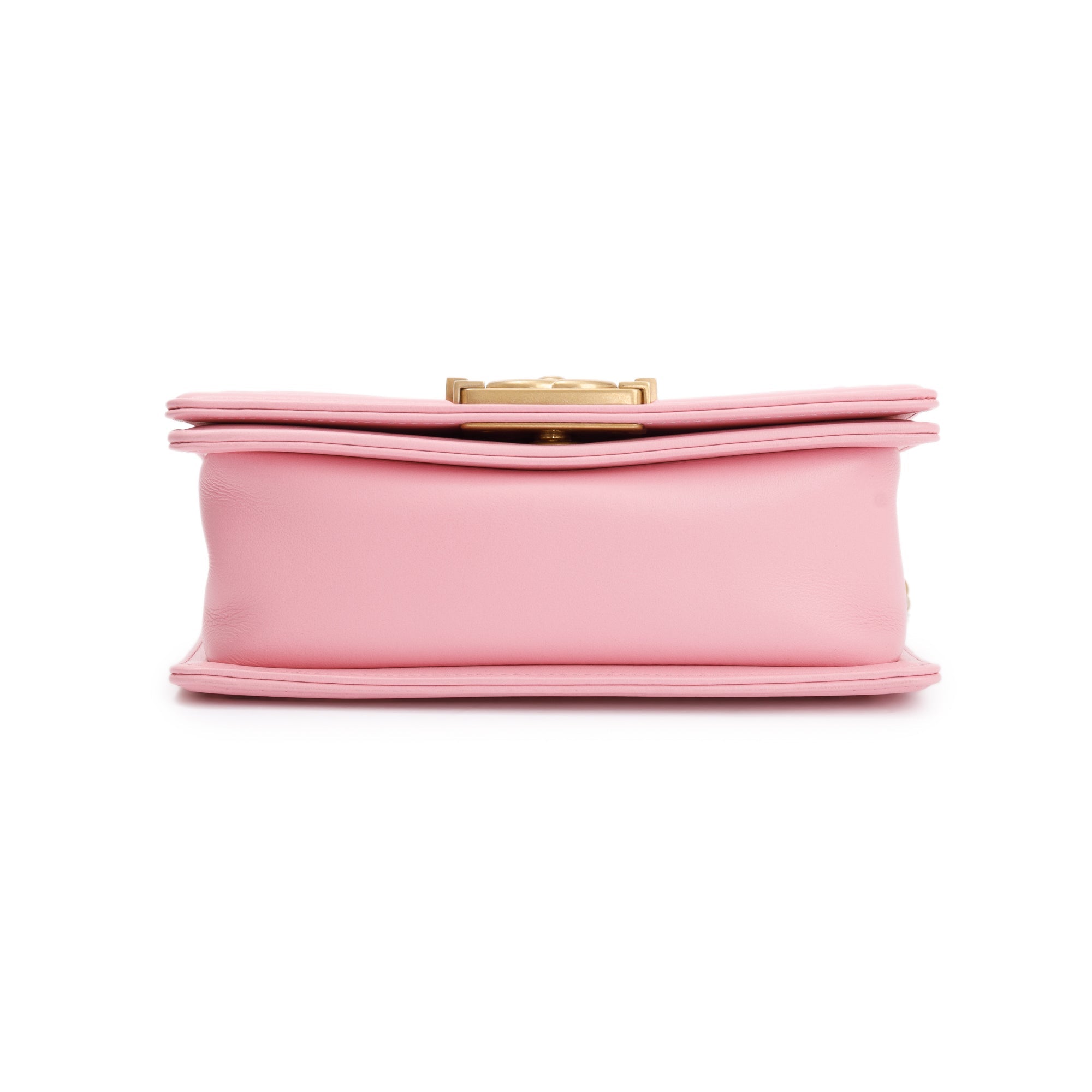 Chanel 2022 Pink Calfskin Leather Small Boy Bag w/ Box