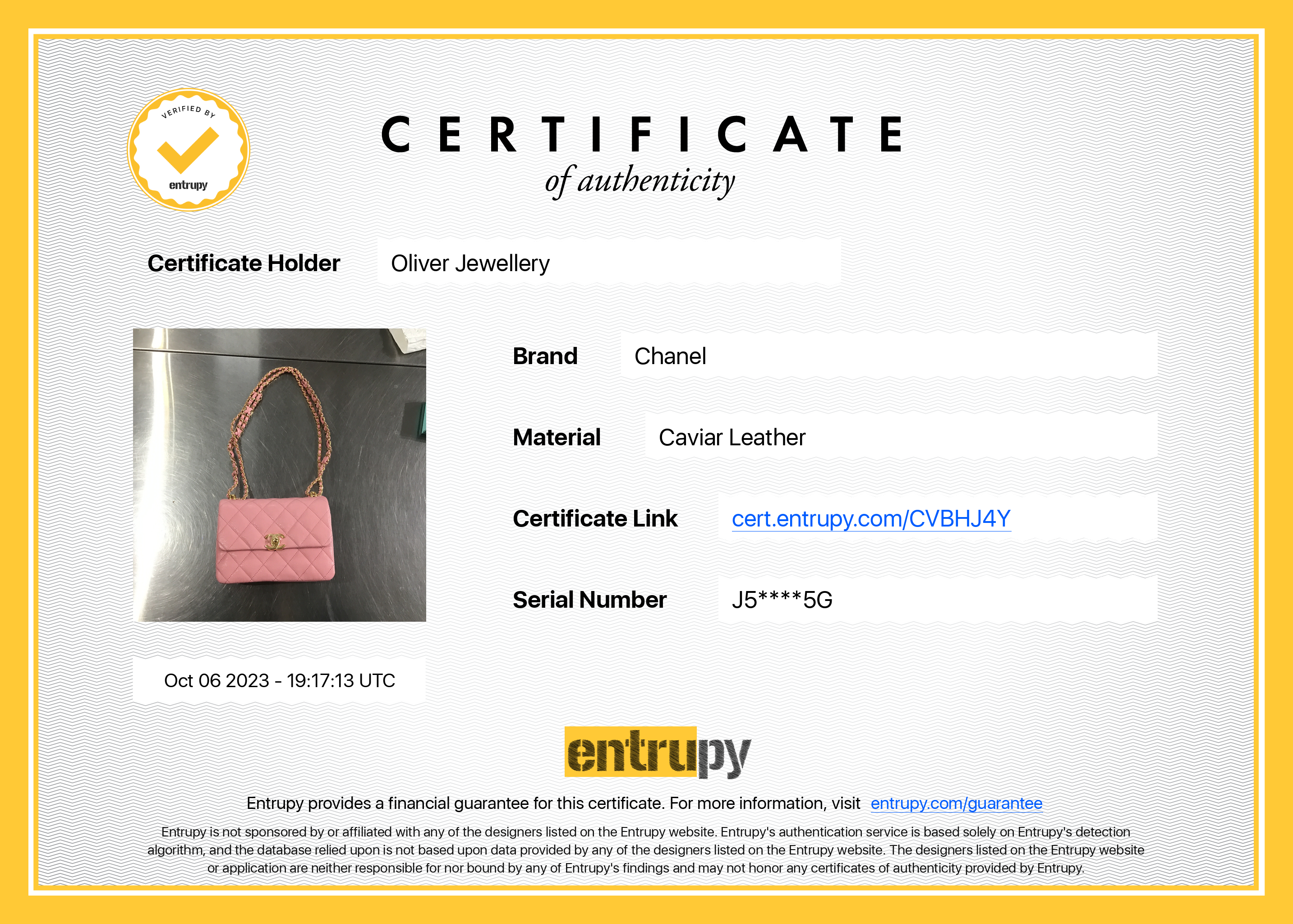 Chanel 2022 Pink Caviar Leather Mini Coco First Flap Bag w/ Box