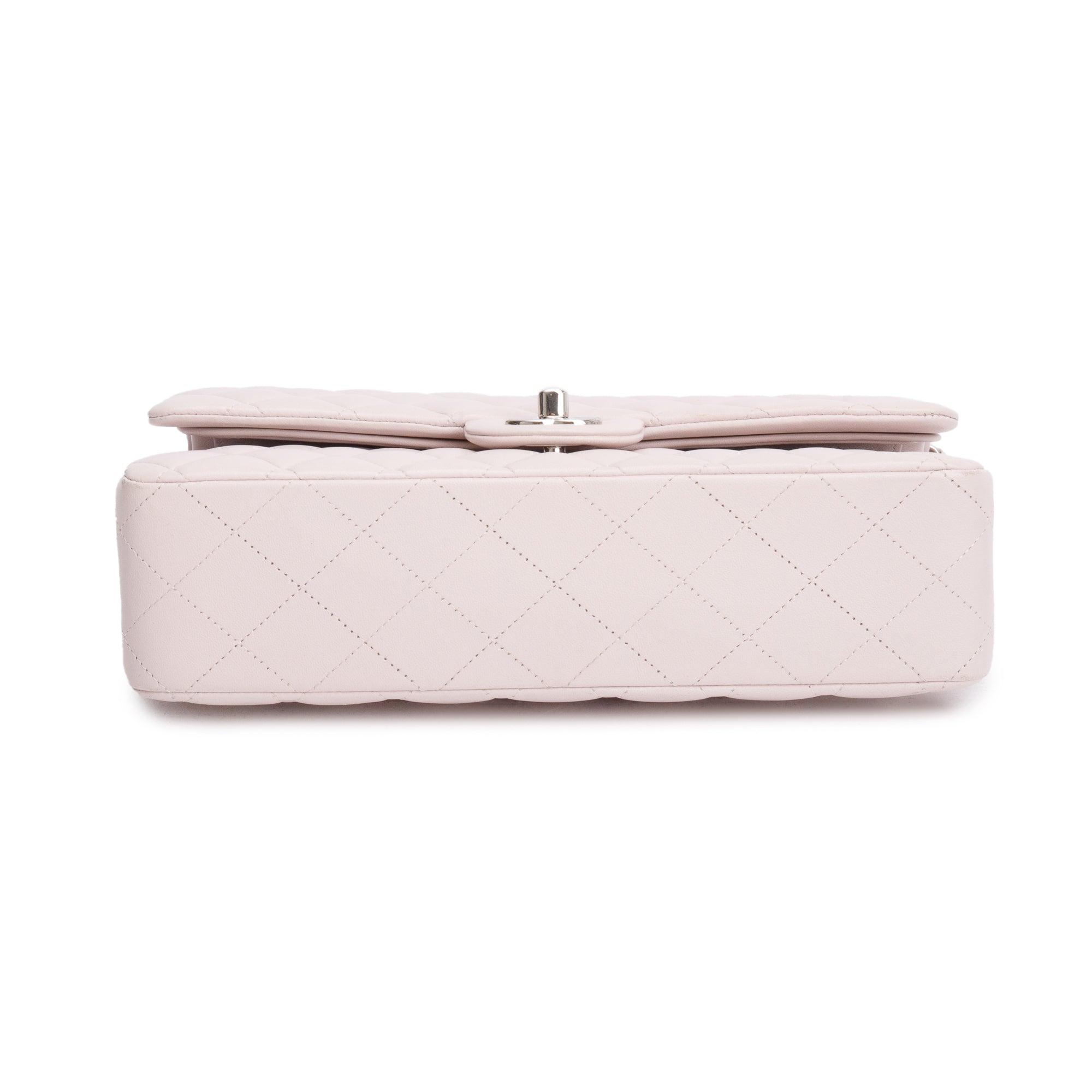 Chanel 2022 Pink Quilted Lambskin Leather Classic Medium Double Flap Bag