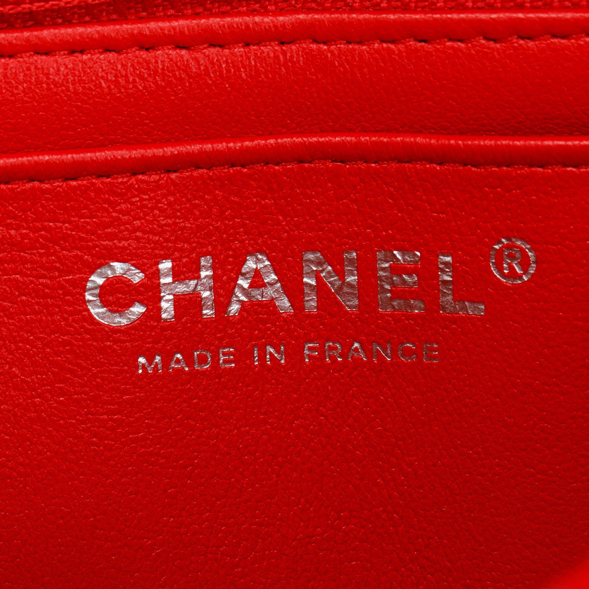 Chanel 2022 Red Tweed Classic Mini Rectangular Flap Bag