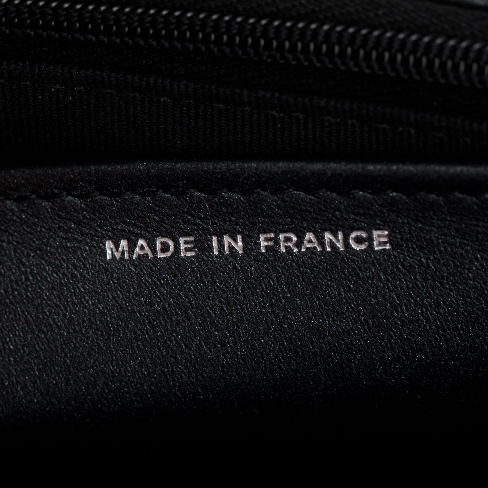 Chanel 2022 So Black Lambskin Leather Classic Wallet on Chain w/ Box