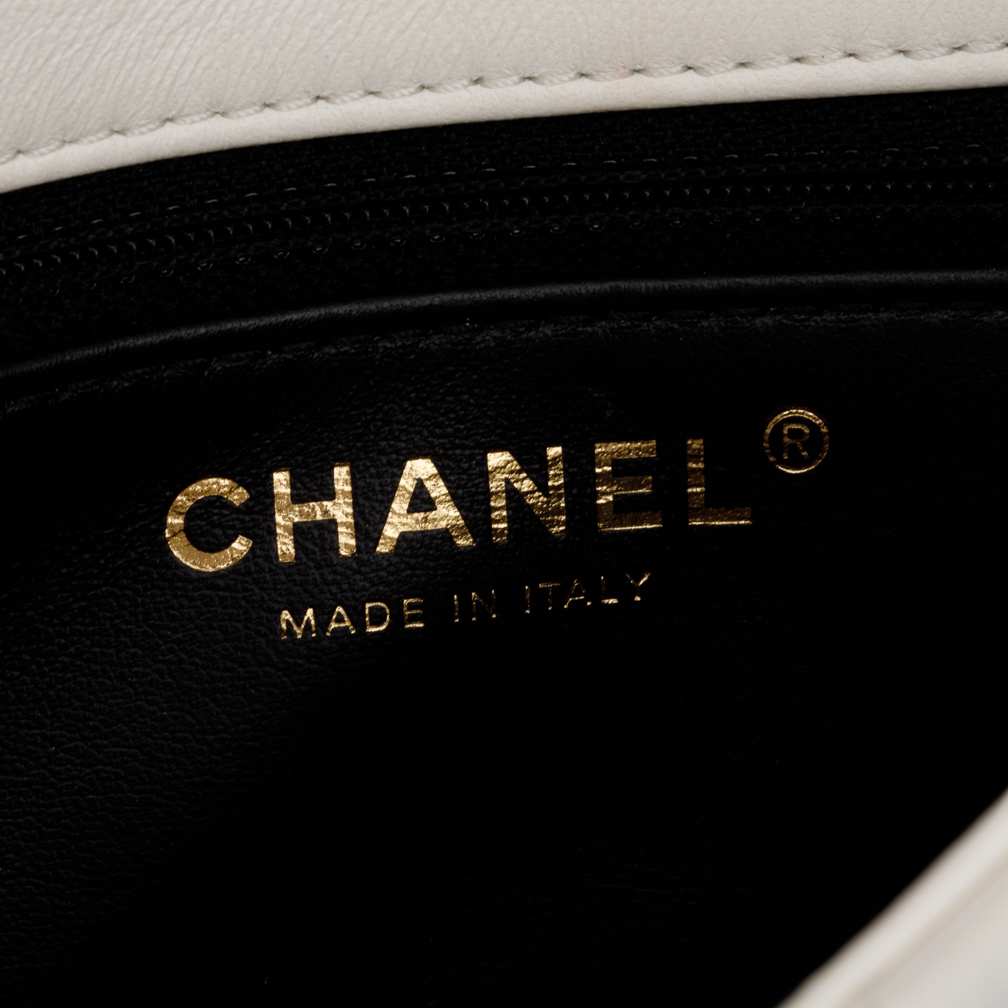 Chanel 2022 White Calfskin Leather Enamel Color Match Small Flap Bag