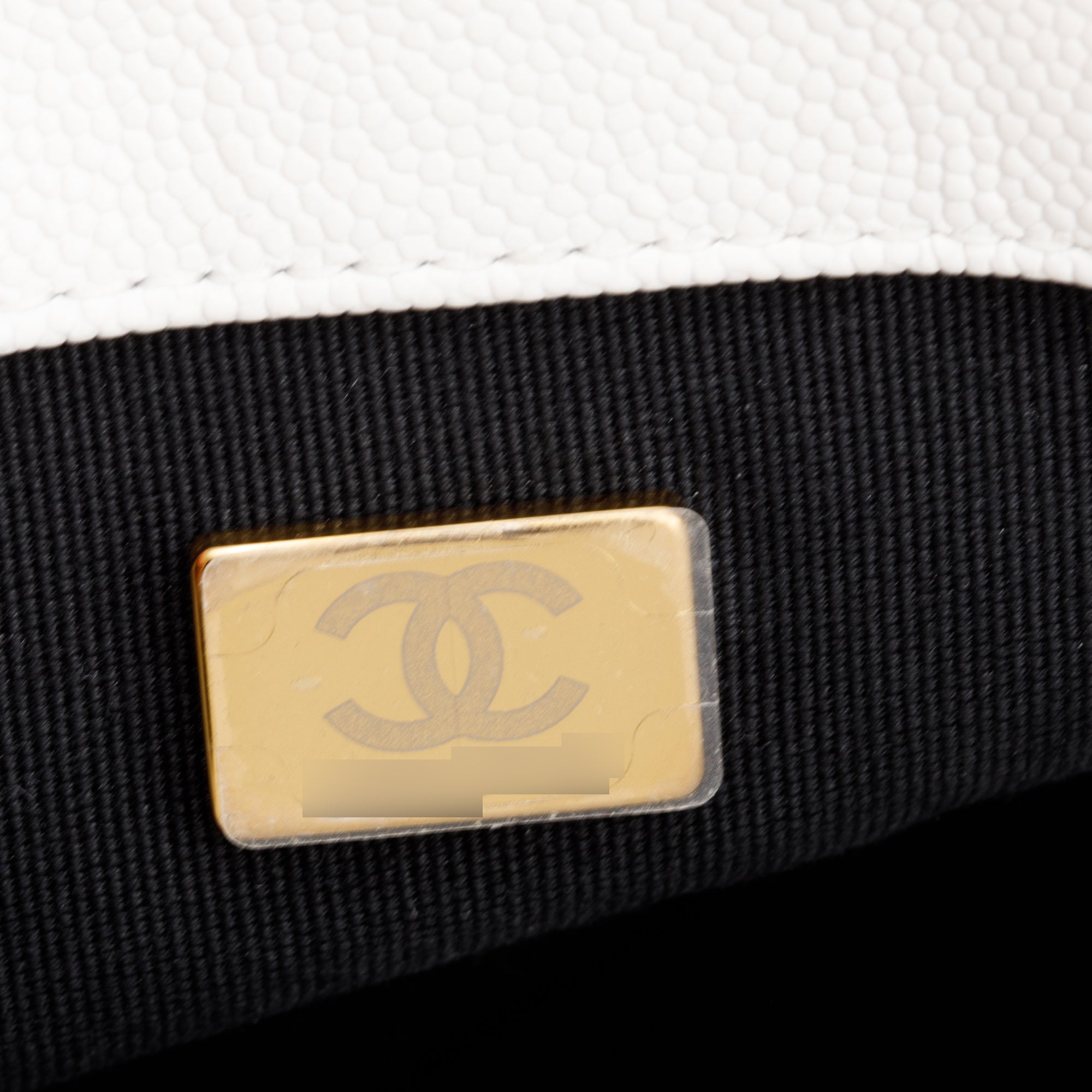 Chanel 2022 White Caviar Quilted Leather Small CC You Flap Bag w/ Box & Receipt