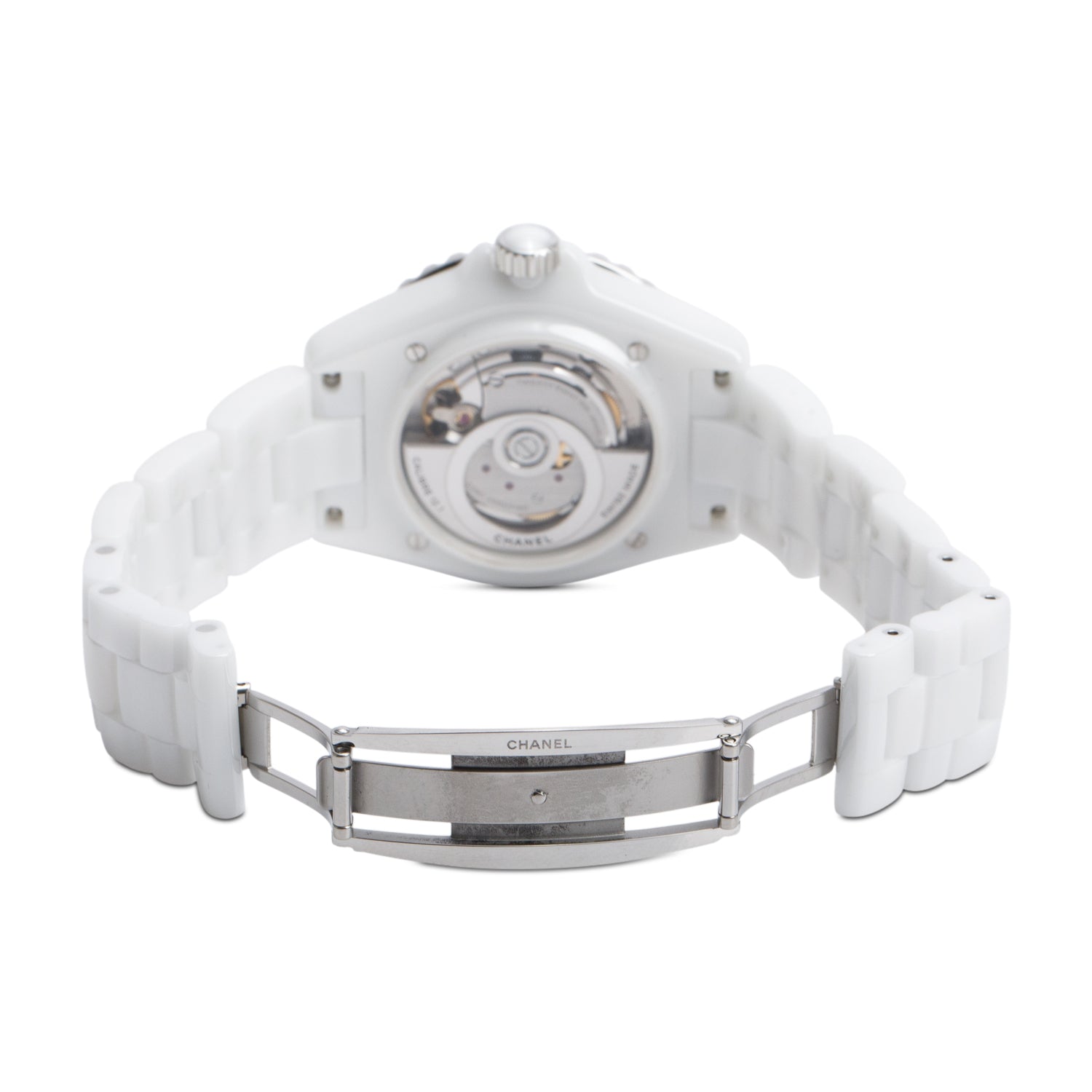 Chanel 2022 White Ceramic J12 38 MM Automatic Watch Diamond Dial w/ Box & Papers